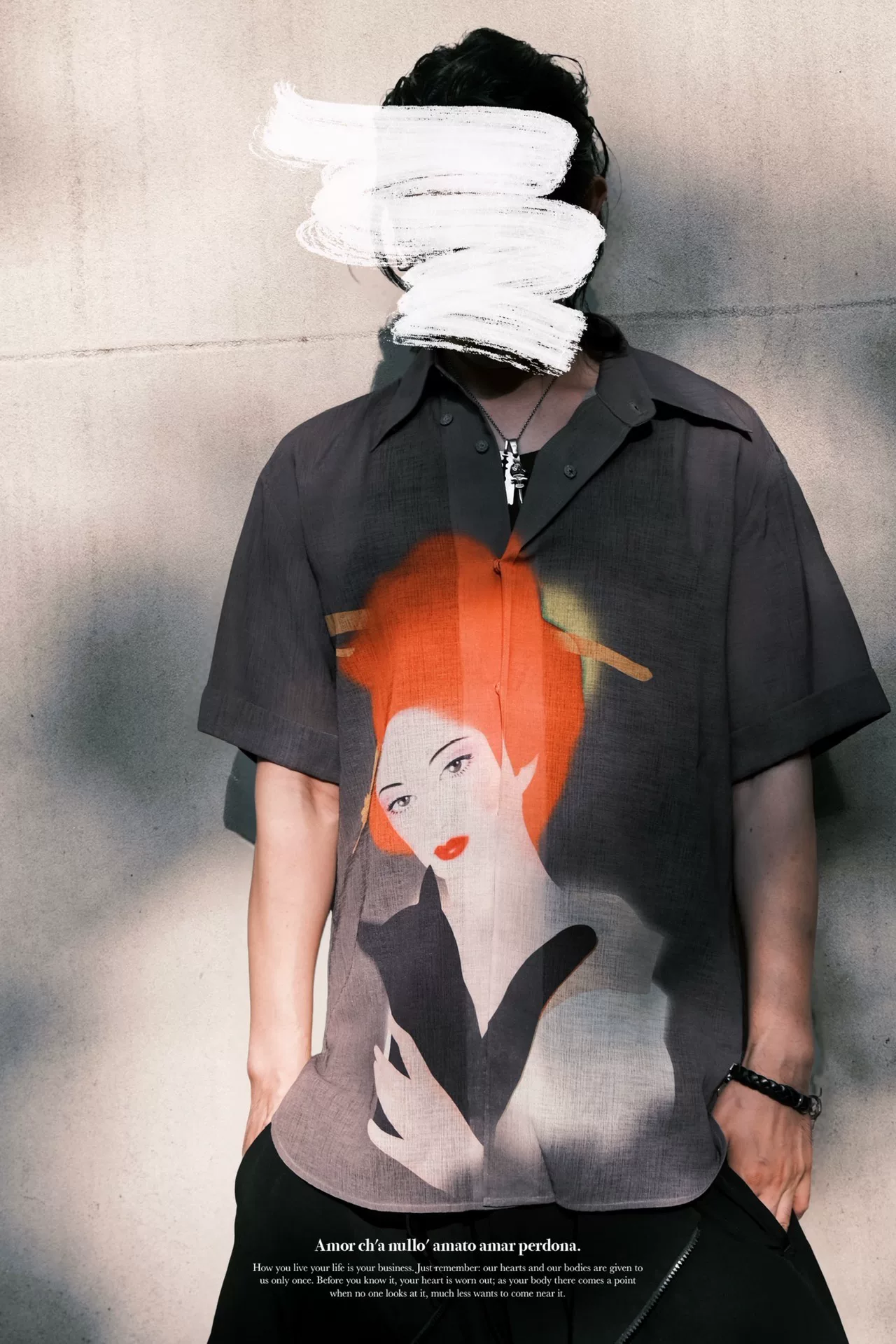 Yohji Yamamoto 02ss Showa Actress Shirt — label