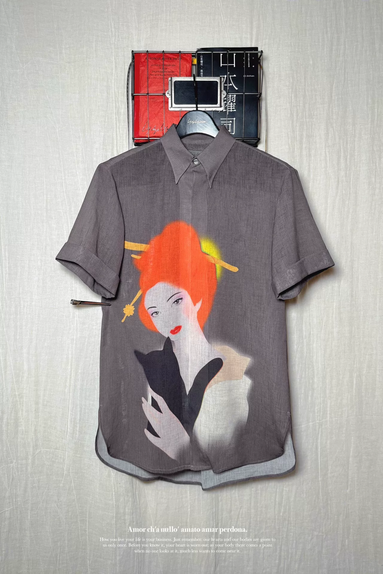 Yohji Yamamoto 02ss Showa Actress Shirt — detail