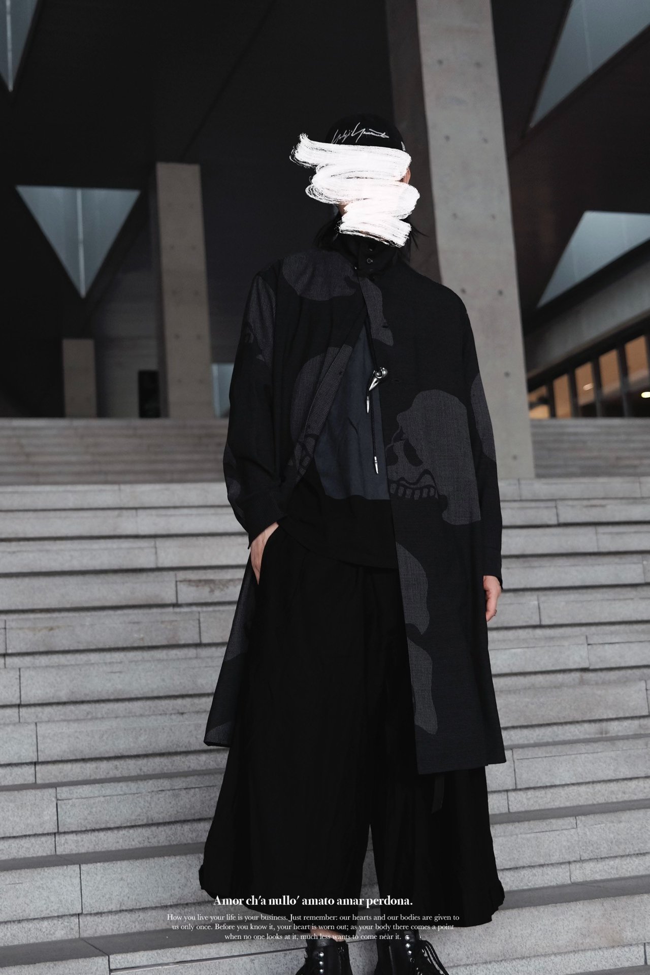 Yohji Yamamoto 2014AW Skeleton Shirt Coat — label