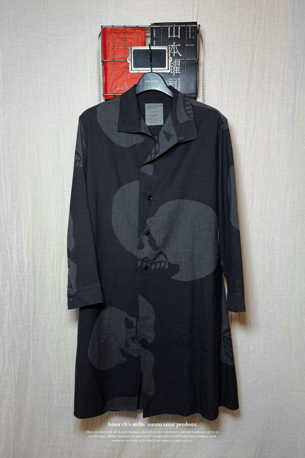 Yohji Yamamoto 2014AW Skeleton Shirt Coat — detail