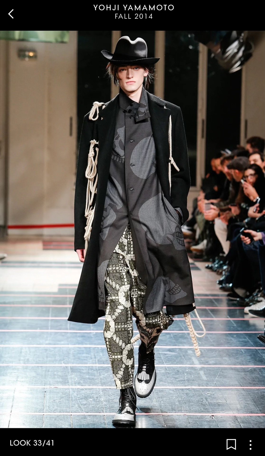 Yohji Yamamoto 2014AW Skeleton Shirt Coat — back