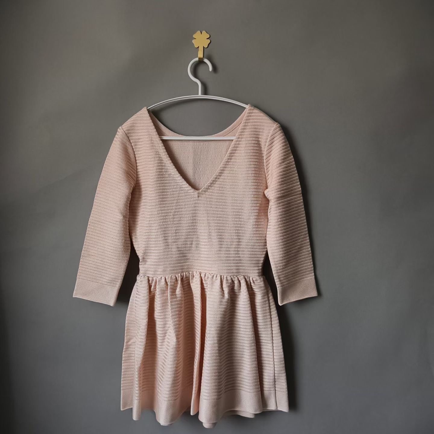 Dior Light Pink V-Neck Silk Dress