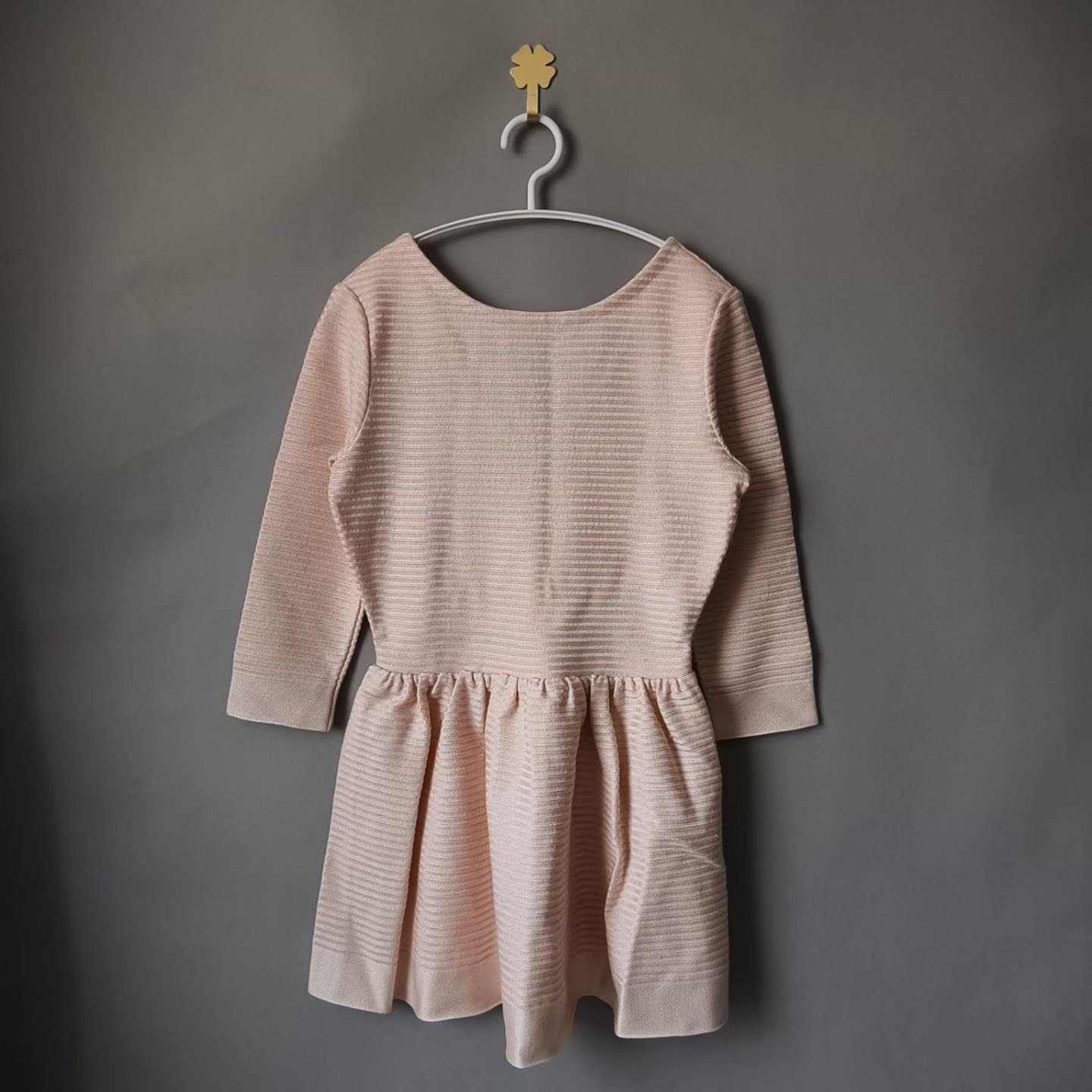 Dior Light Pink V-Neck Silk Dress — front