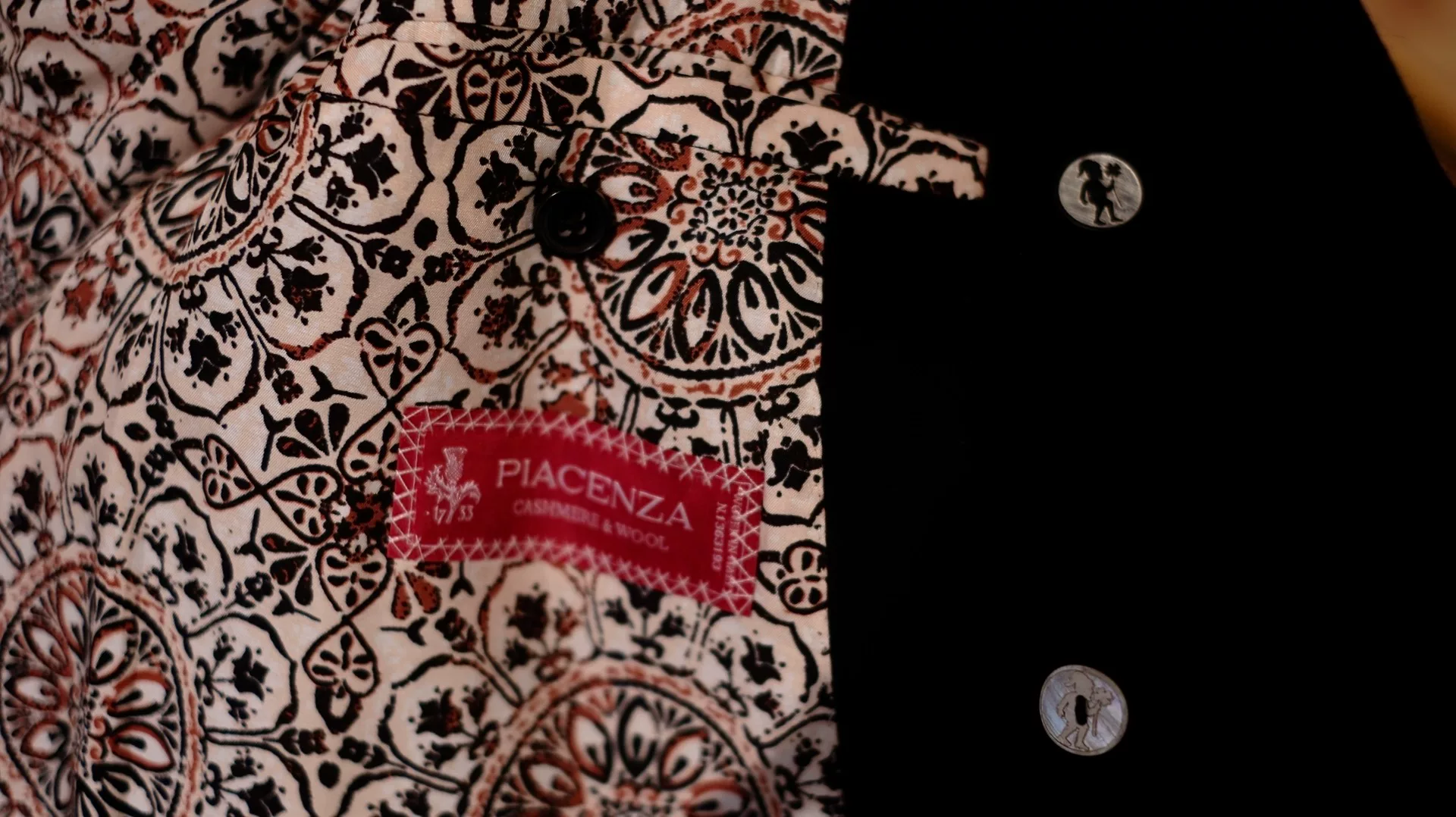 Piacenza Bespoke Double-Breasted Coat — detail