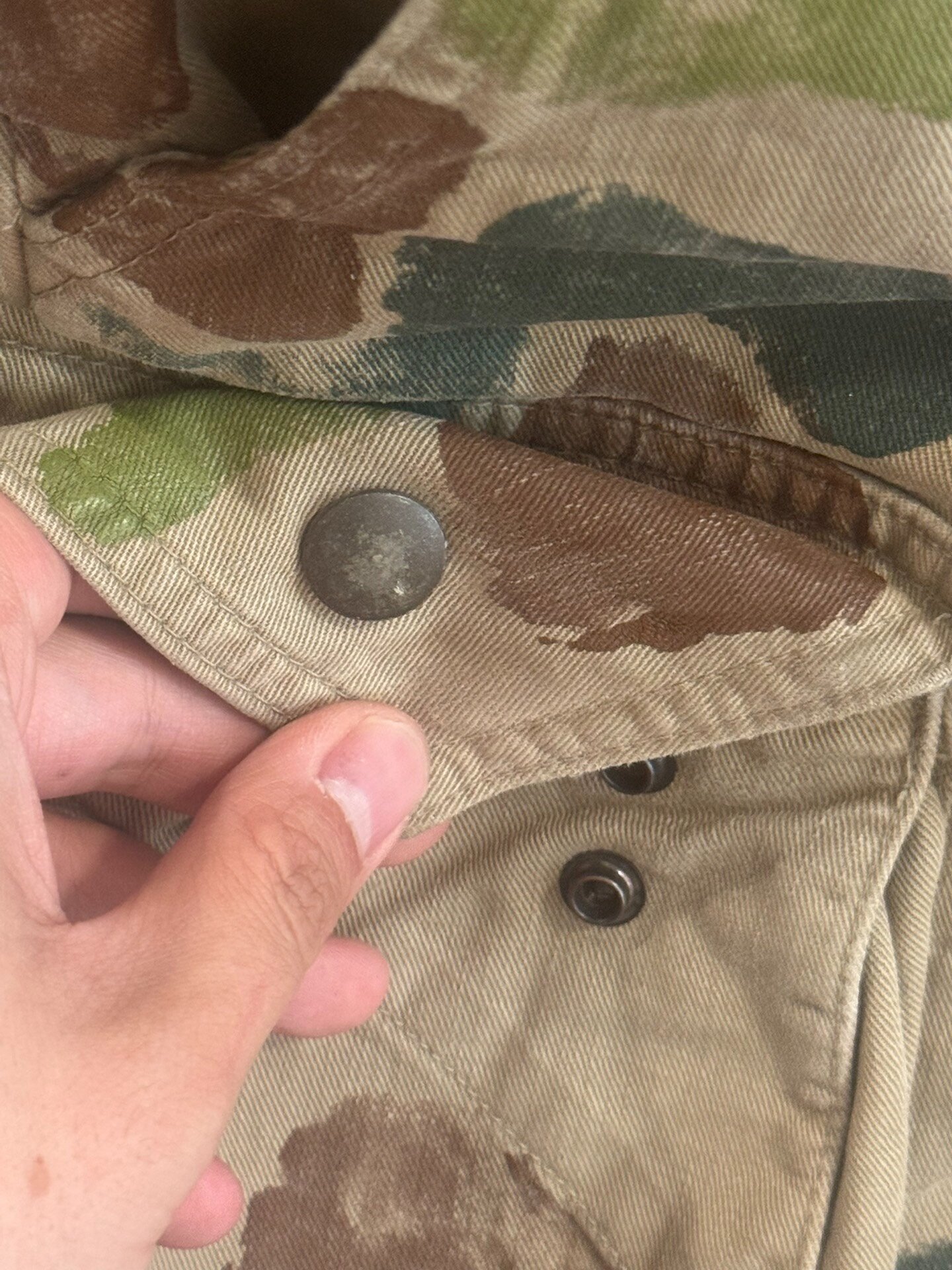 RRL Hand-Painted Camo Limited Edition Shorts — label