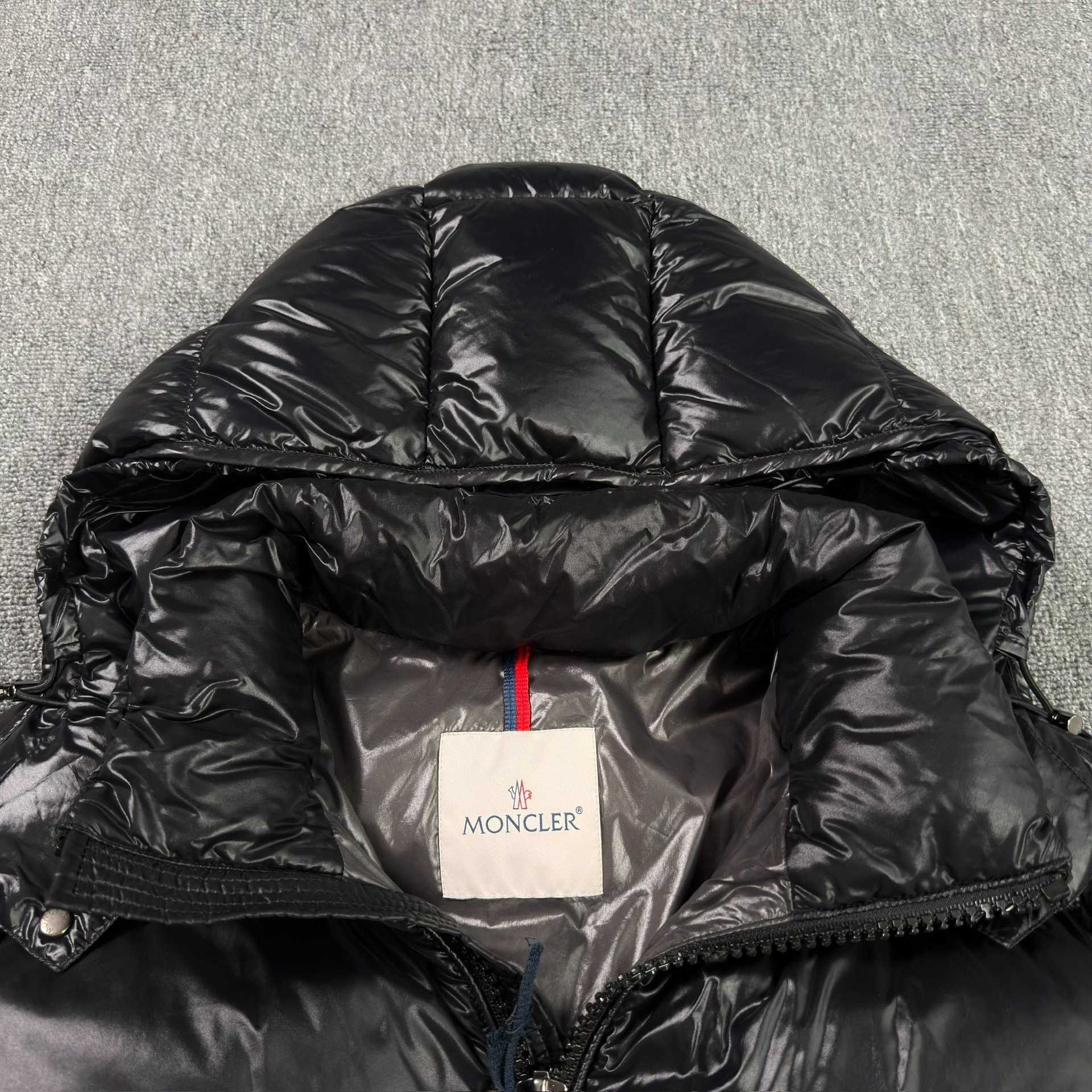 Moncler Maya Black Puffer Jacket — detail