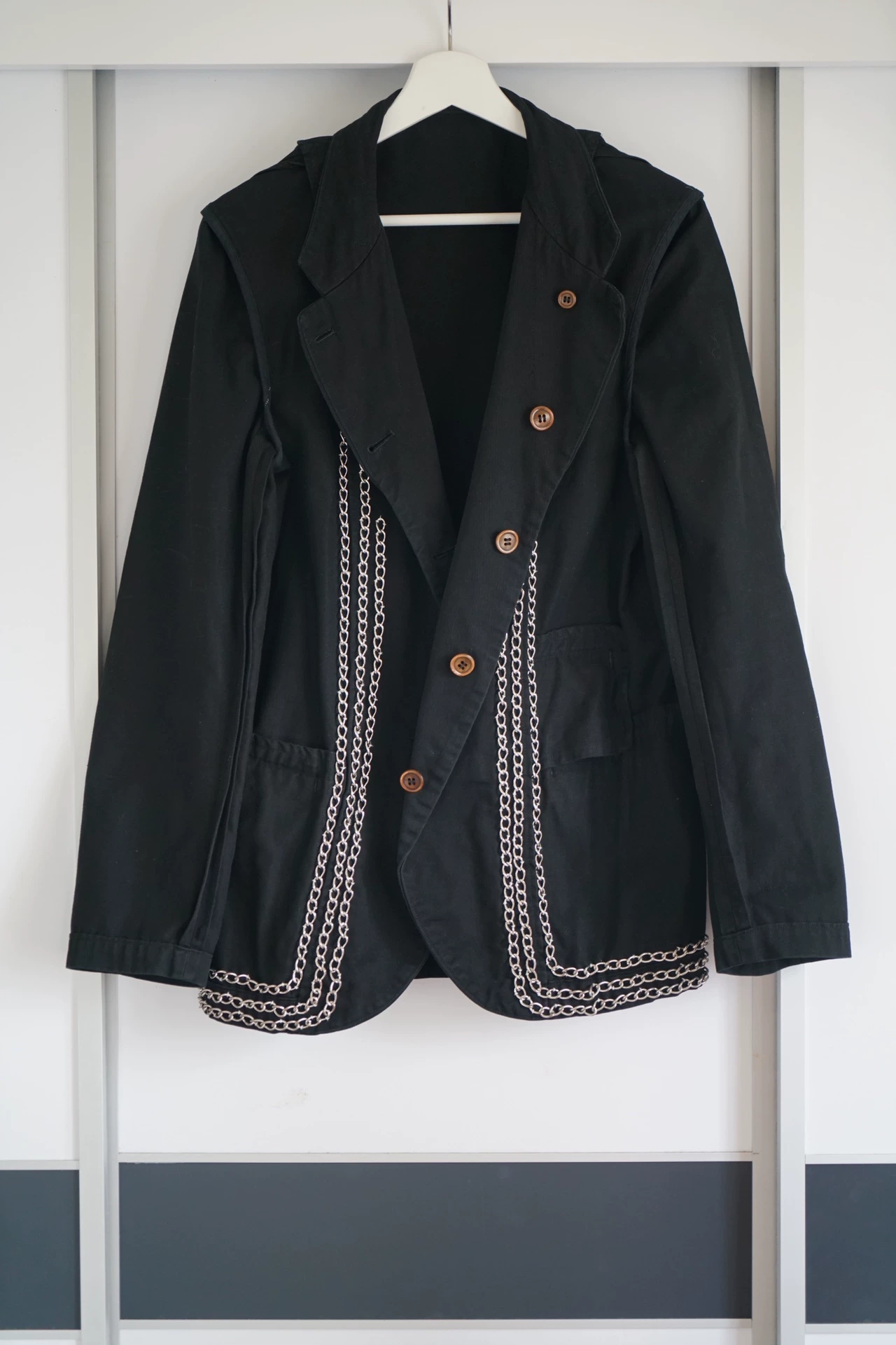 Comme des Garcons 07ss Chain-Stitch Suit — detail