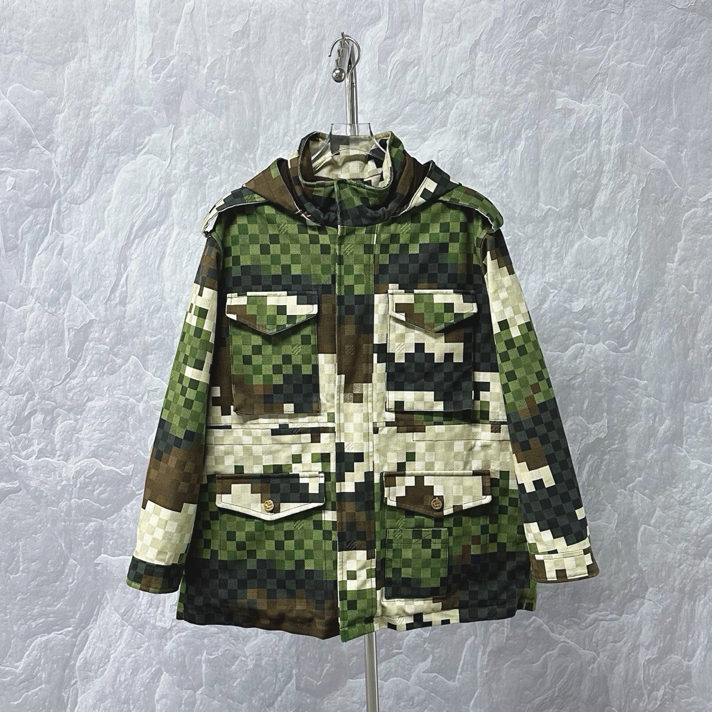 Louis Vuitton SS24 Pharrell Camo Hooded Jacket