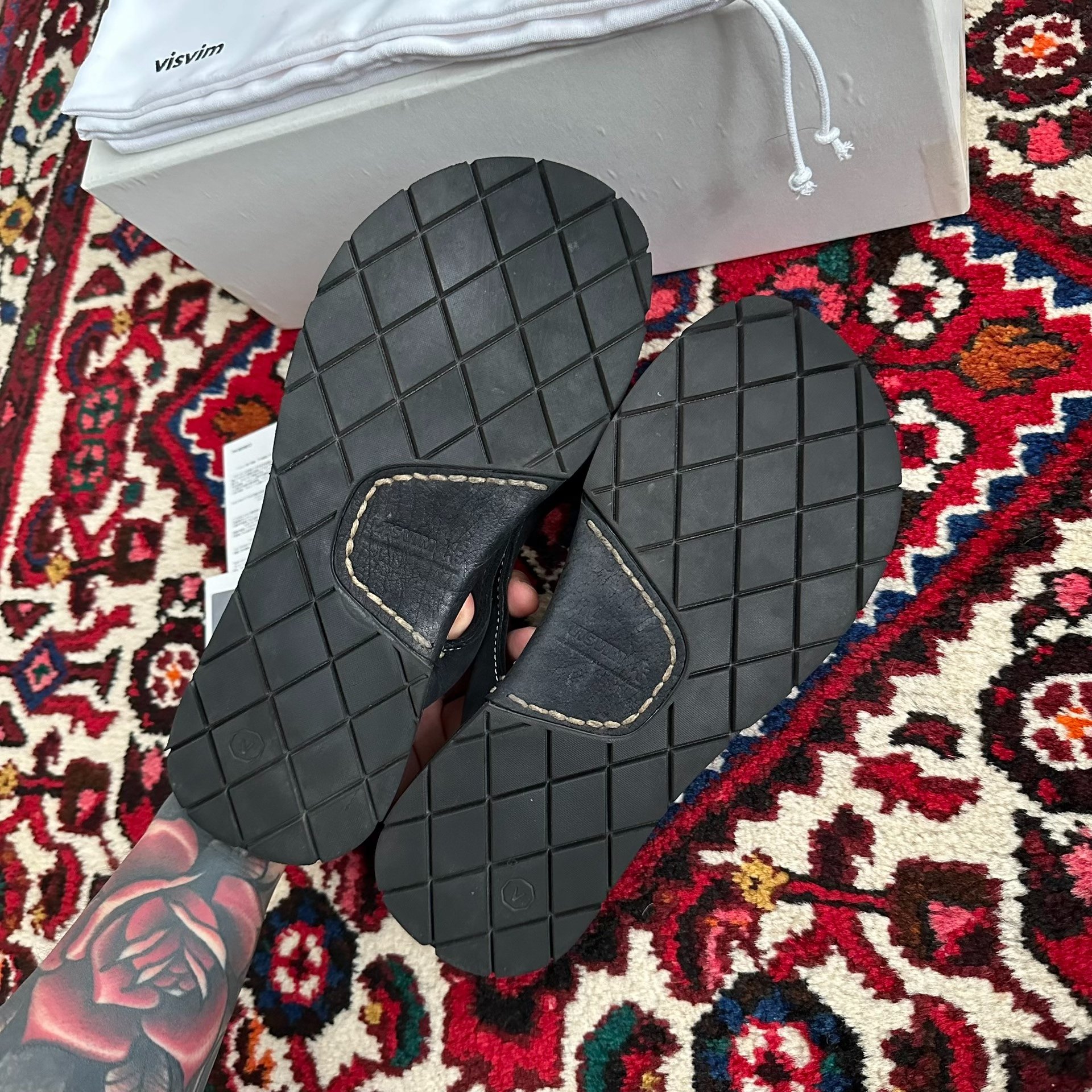 visvim 10ss Lama Sandal Folk Slippers M — label