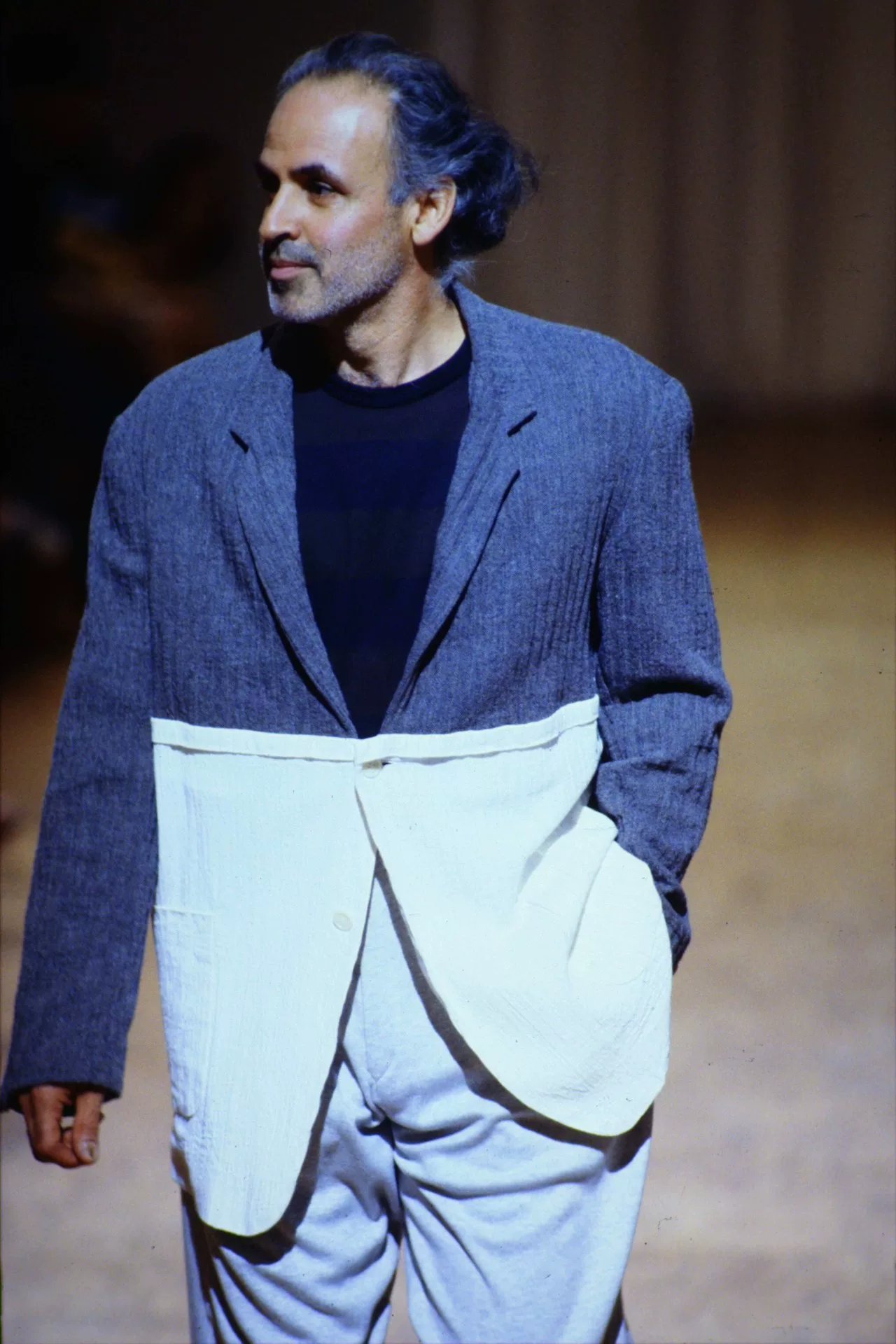 Yohji Yamamoto 94SS Striped Wool Blazer — label