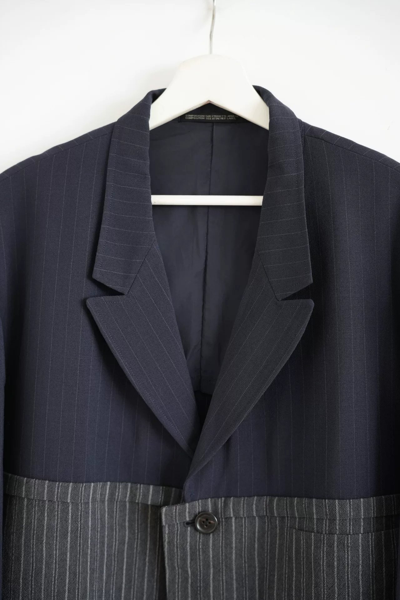 Yohji Yamamoto 94SS Striped Wool Blazer — detail