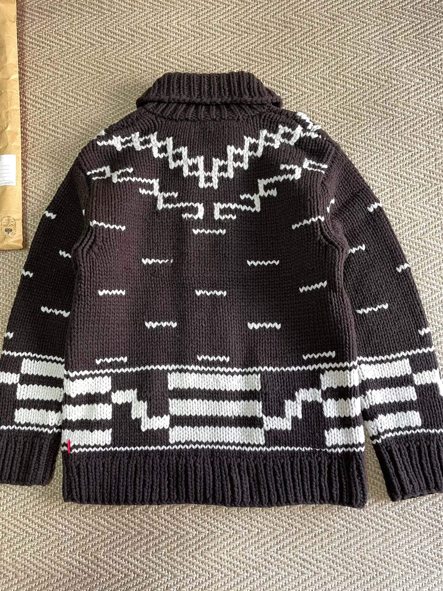 WTAPS Cowichan Wool Sweater 14AW — back