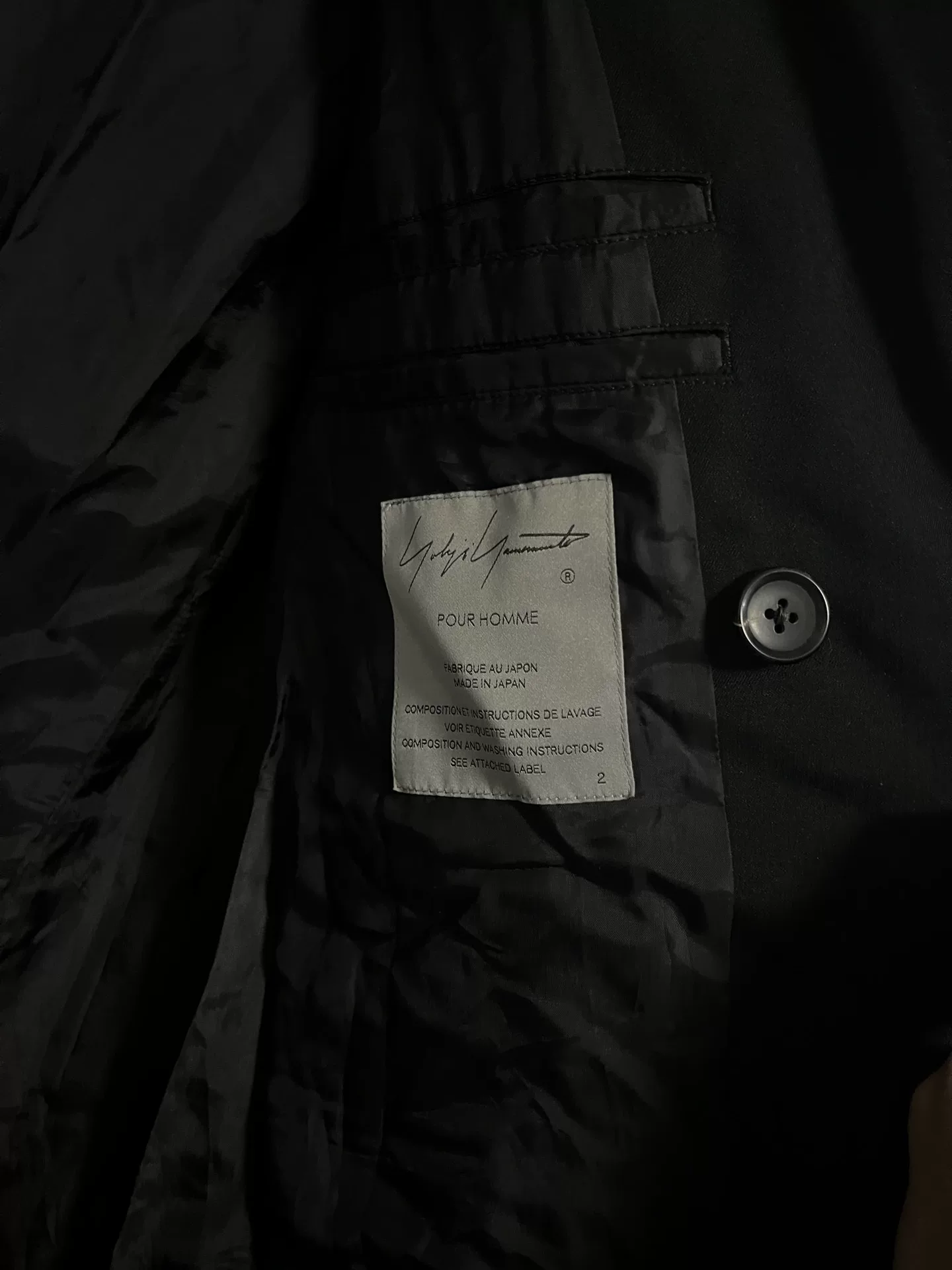 Yohji Yamamoto 22AW FEEL LIKE GOING Coat — detail
