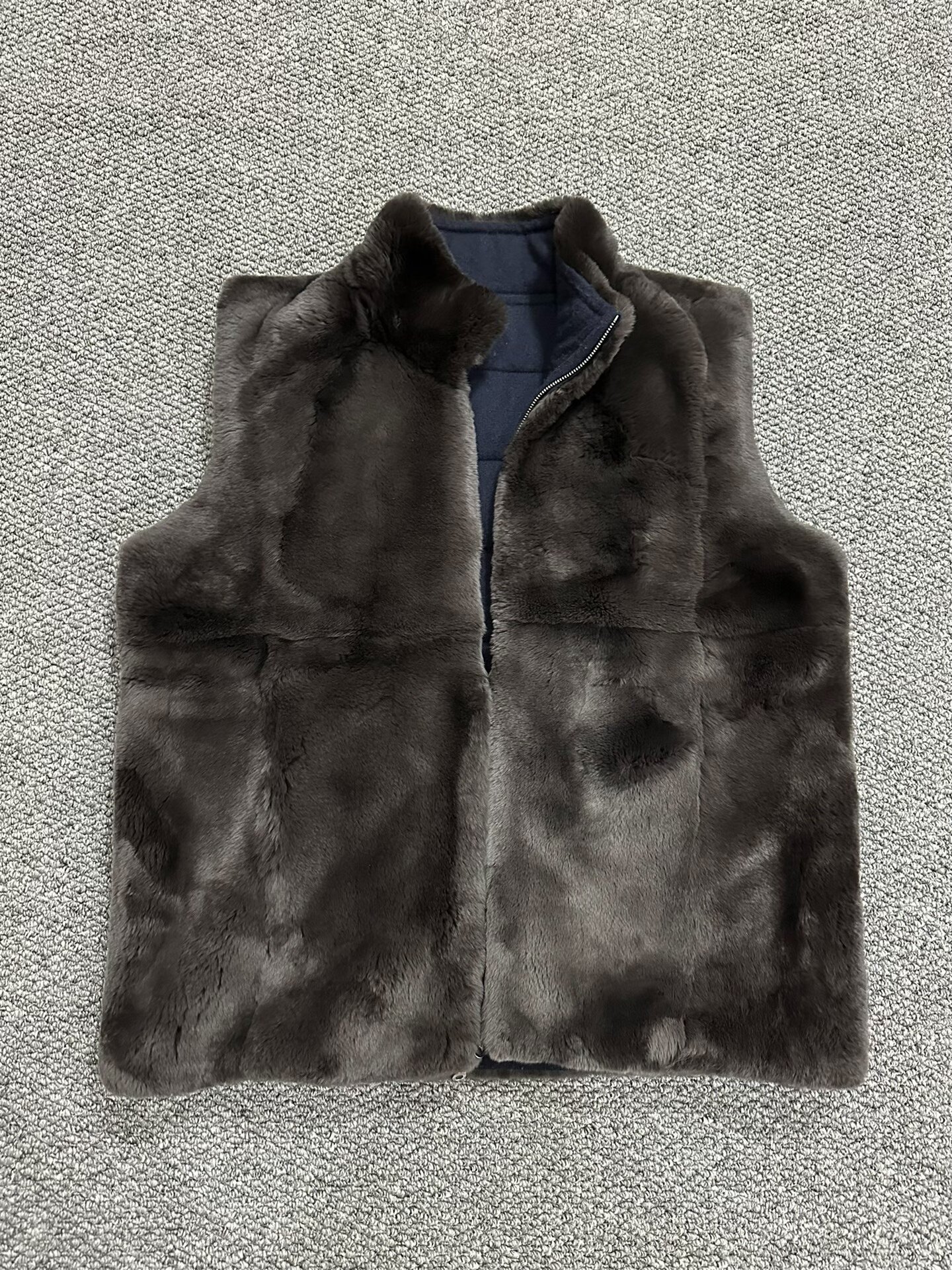 n.peal Cashmere Rabbit Fur Vest — back