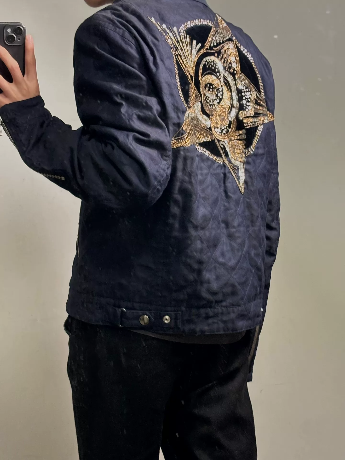 Dries Van Noten SS2016 Pentagram Biker Jacket — detail