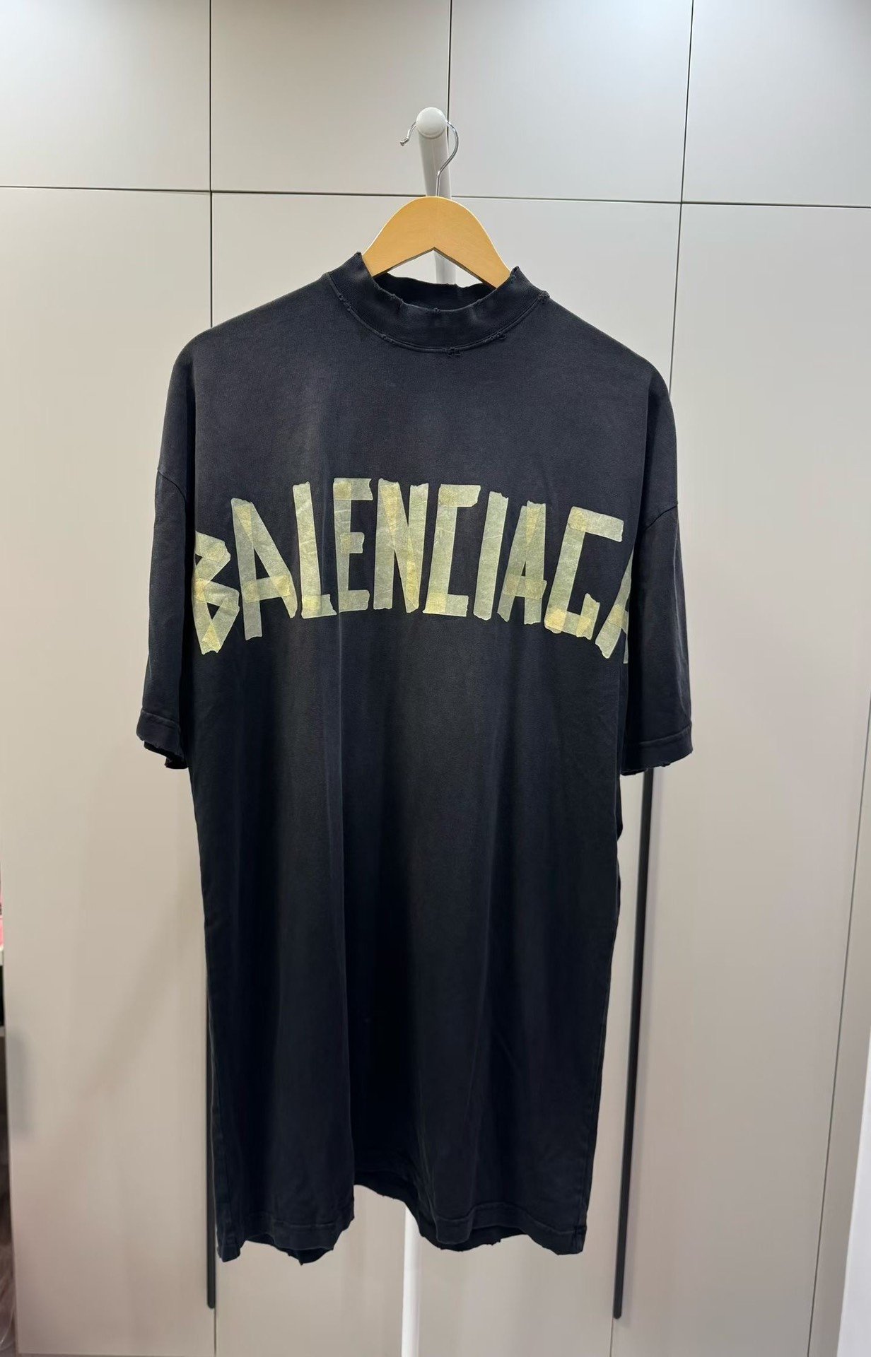 Balenciaga Tape Letter Short Sleeve Tee