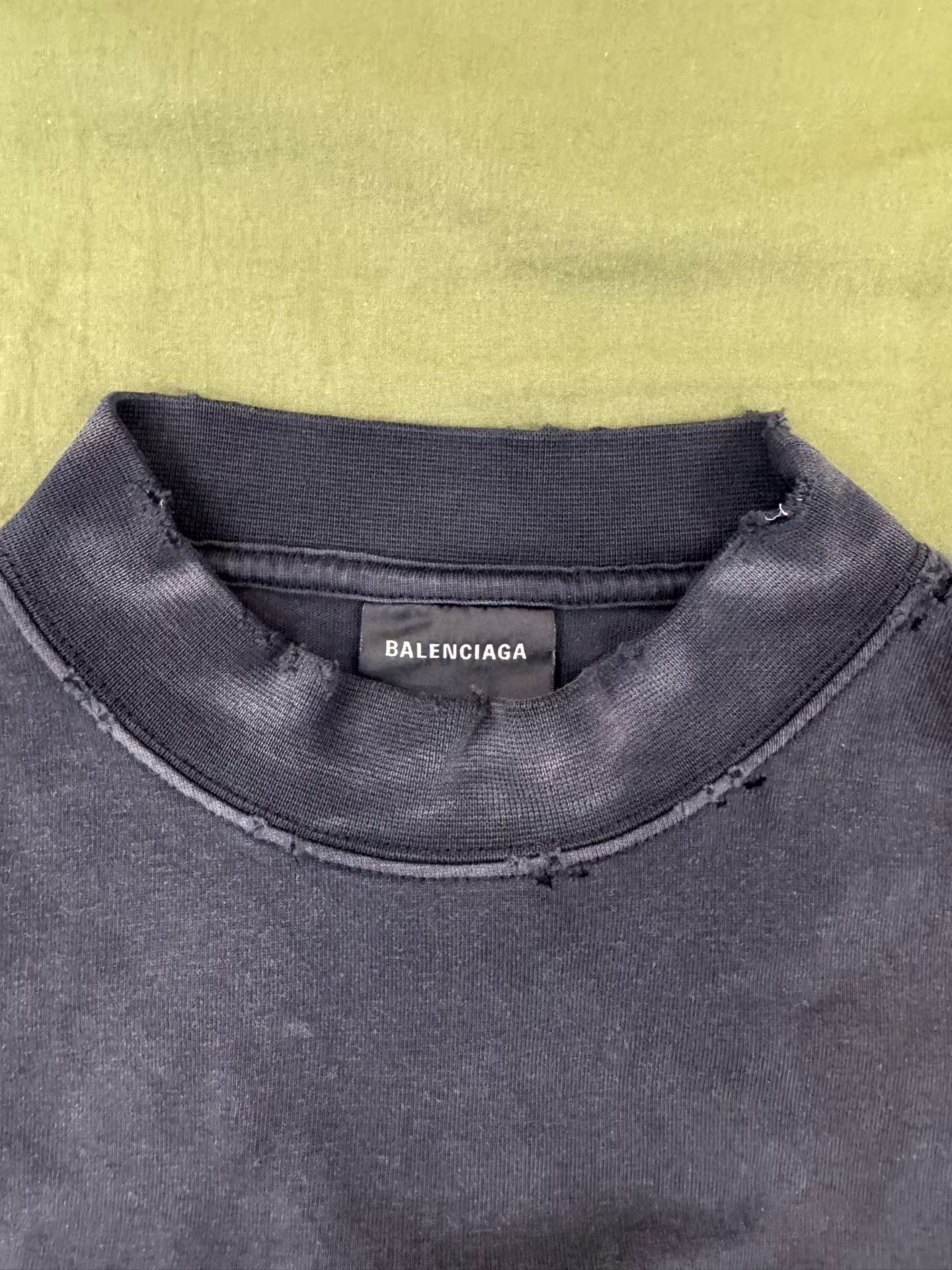 Balenciaga Tape Letter Short Sleeve Tee — detail