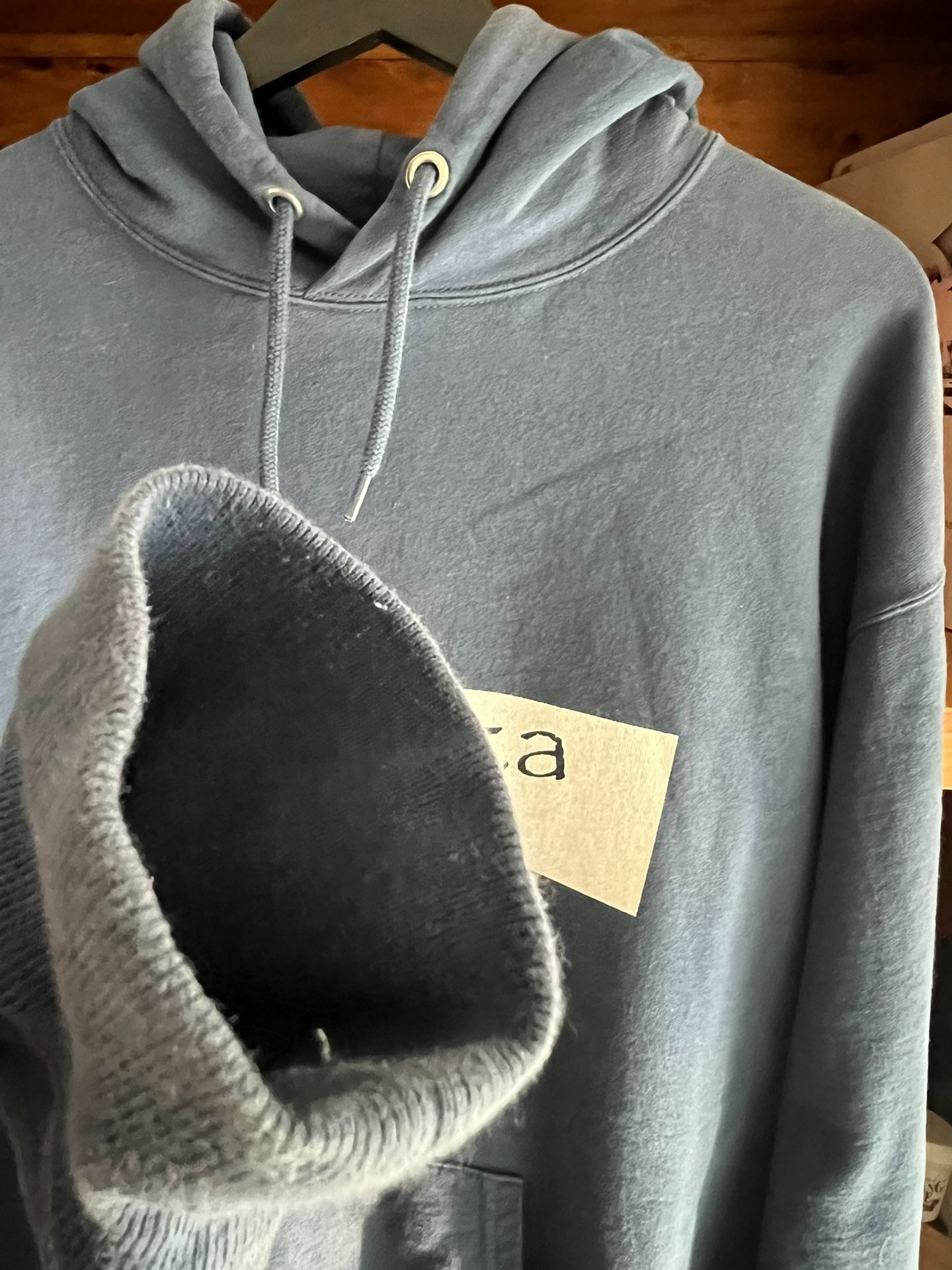 nanamica Indigo Dye Cotton Hoodie — back