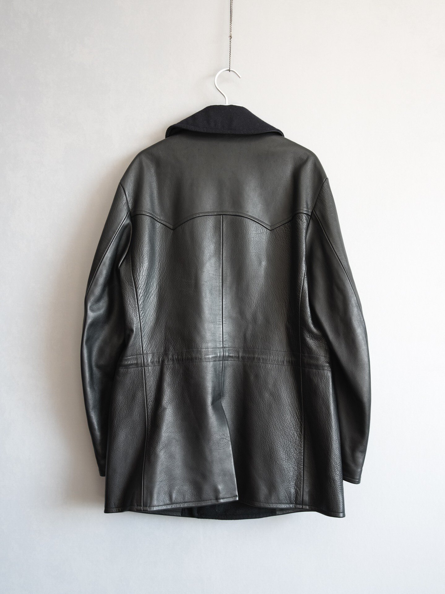 Yohji Yamamoto 22AW Double-Breasted Cowhide Jacket — label