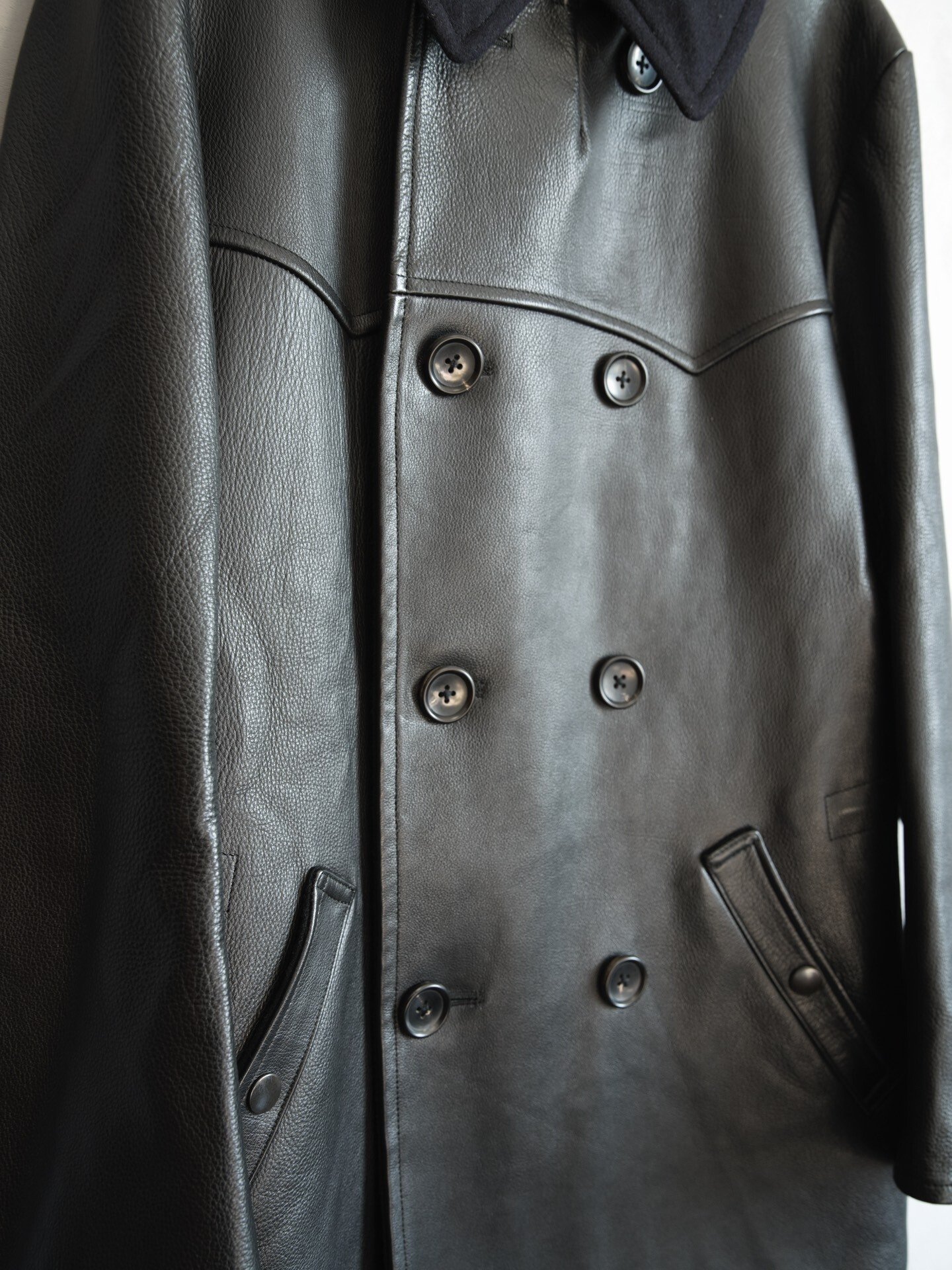 Yohji Yamamoto 22AW Double-Breasted Cowhide Jacket — back