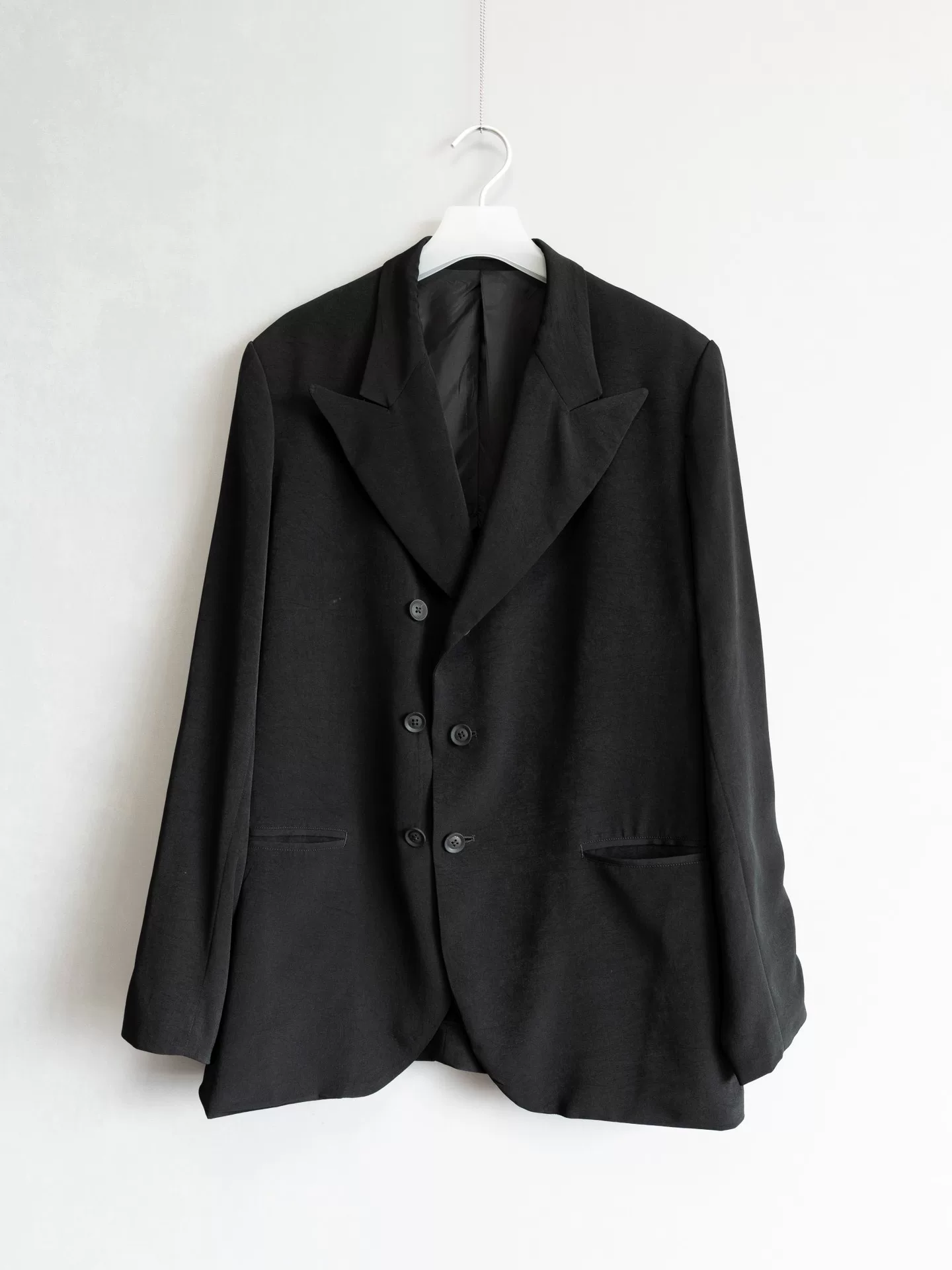 Yohji Yamamoto 25SS Double-Breasted Triacetate Coat