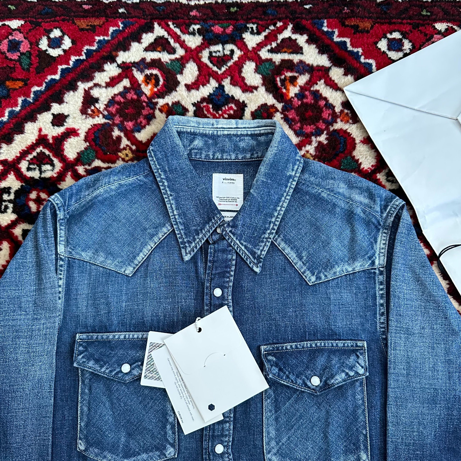 visvim 18AW Social Sculpture Denim Shirt — label