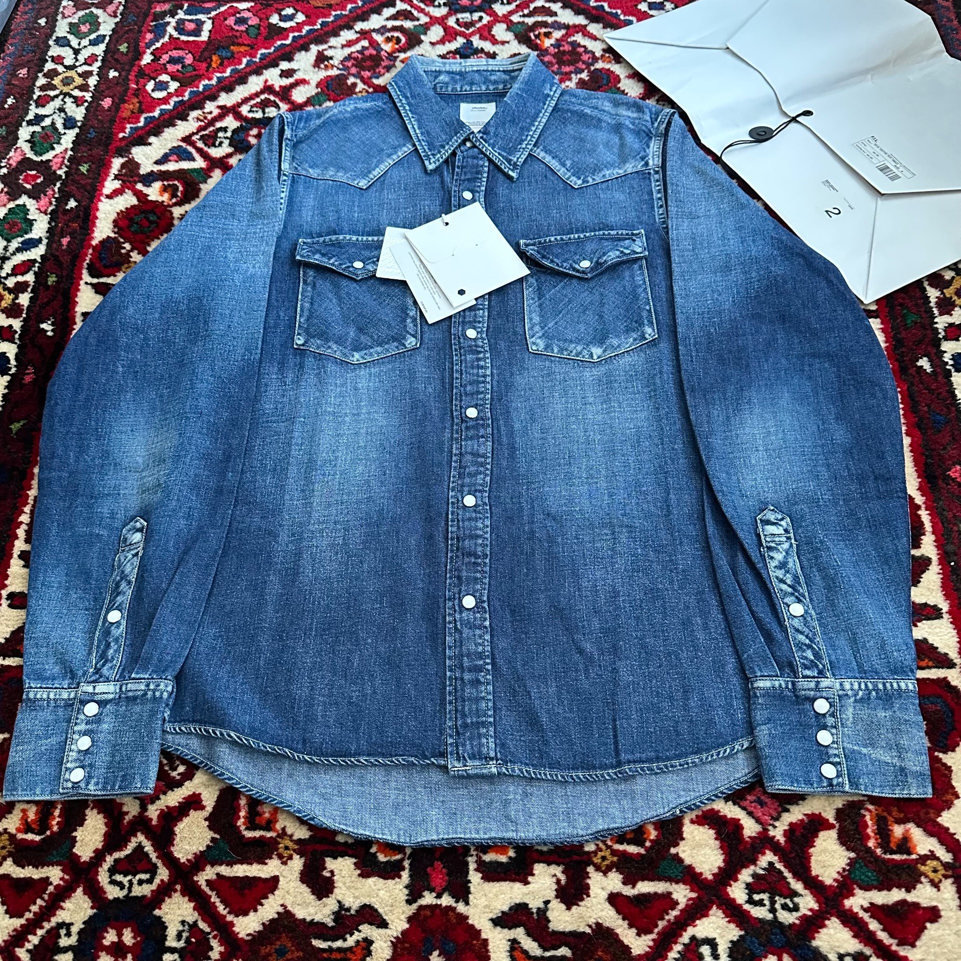 visvim 18AW Social Sculpture Denim Shirt — detail
