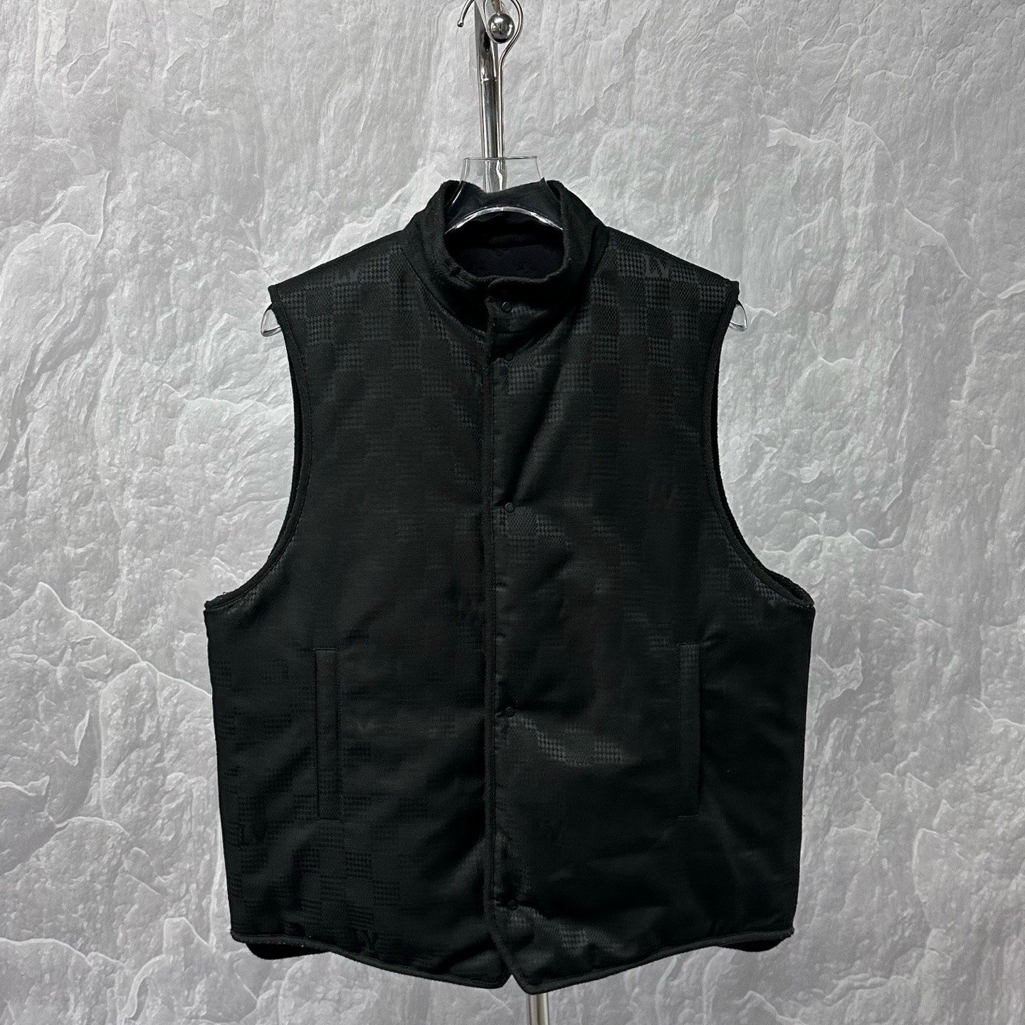 Louis Vuitton FW25 Checkered Padded Vest — detail