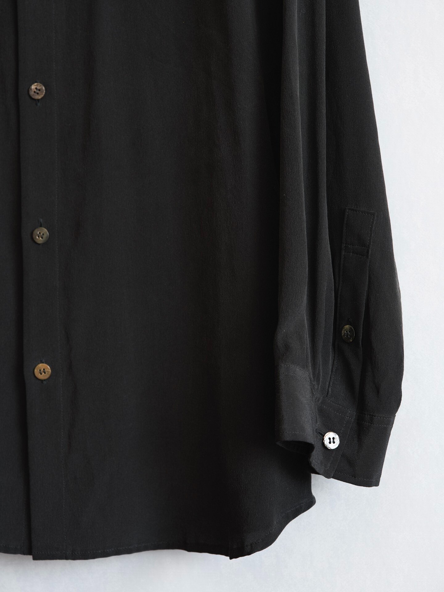 Yohji Yamamoto 24AW Double Collar Silk Shirt — label
