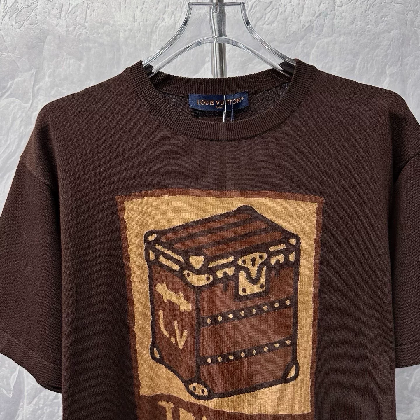 Louis Vuitton SS24 Pharrell Trunk Knit Tee — detail