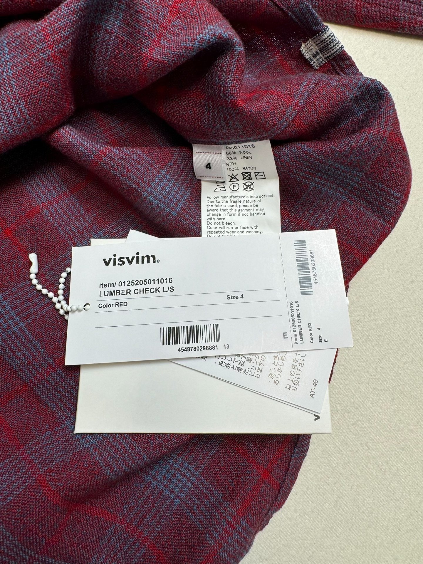 VISVIM 25AW LUMBER CHECK L/S Shirt — back