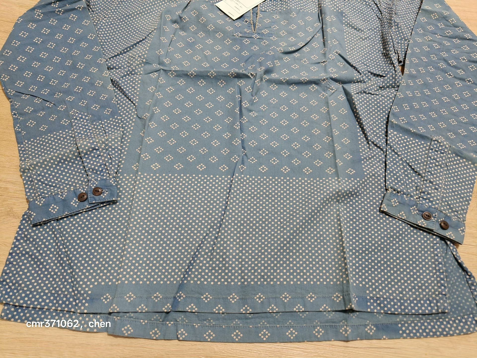 visvim 14ss kerchief dots tunic shirt — back