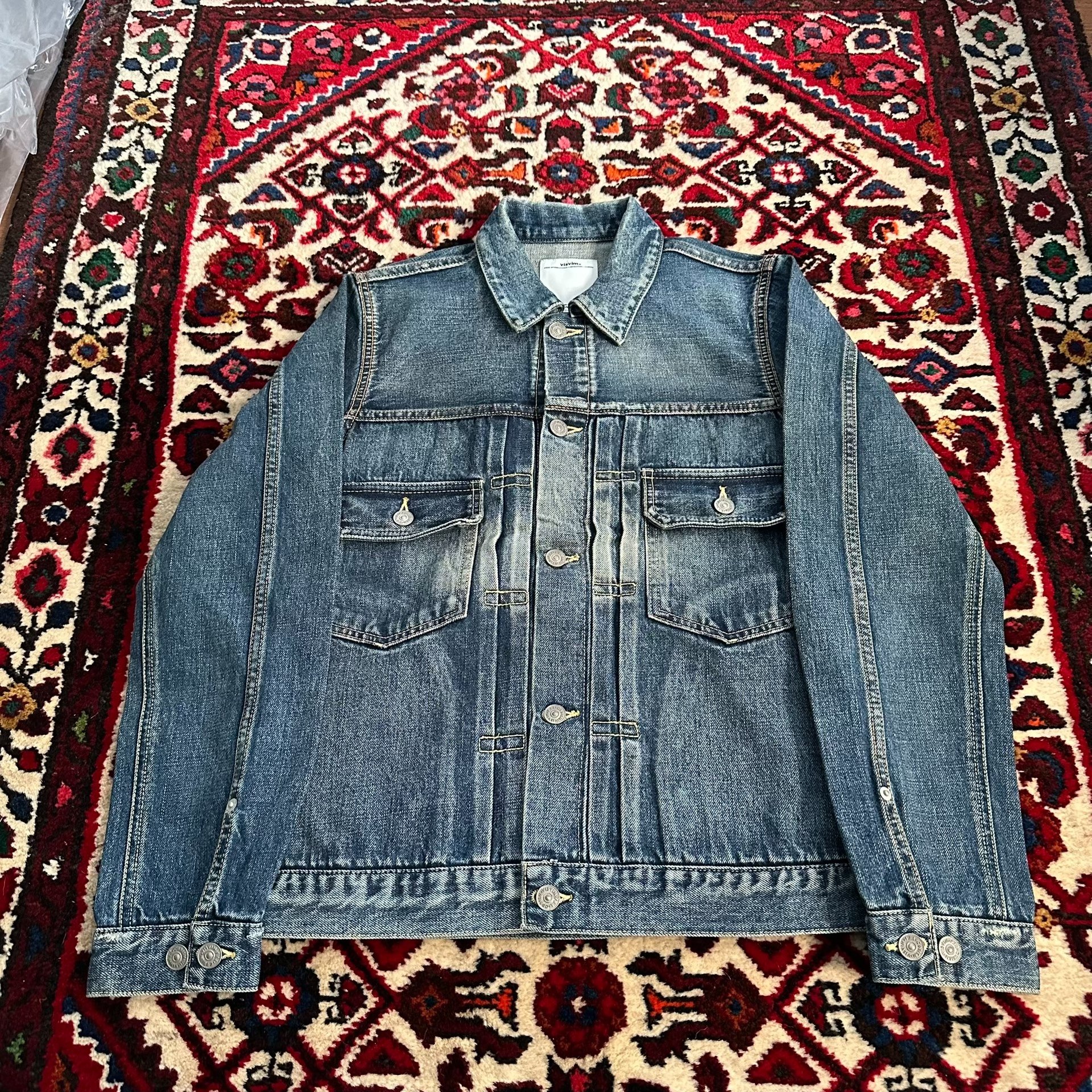 visvim 11aw 101 Yellow Clay Denim Jacket — detail
