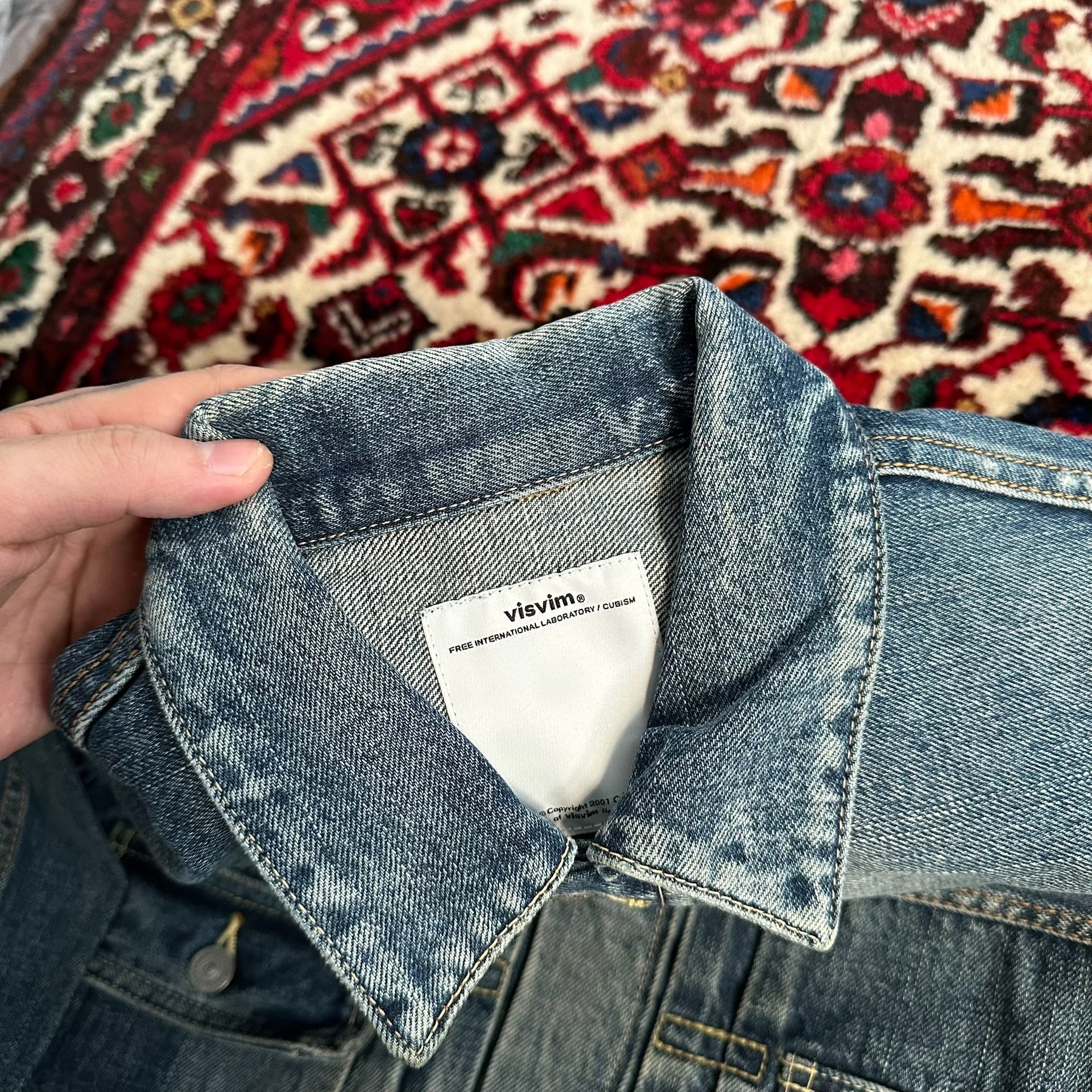 visvim 11aw 101 Yellow Clay Denim Jacket — label