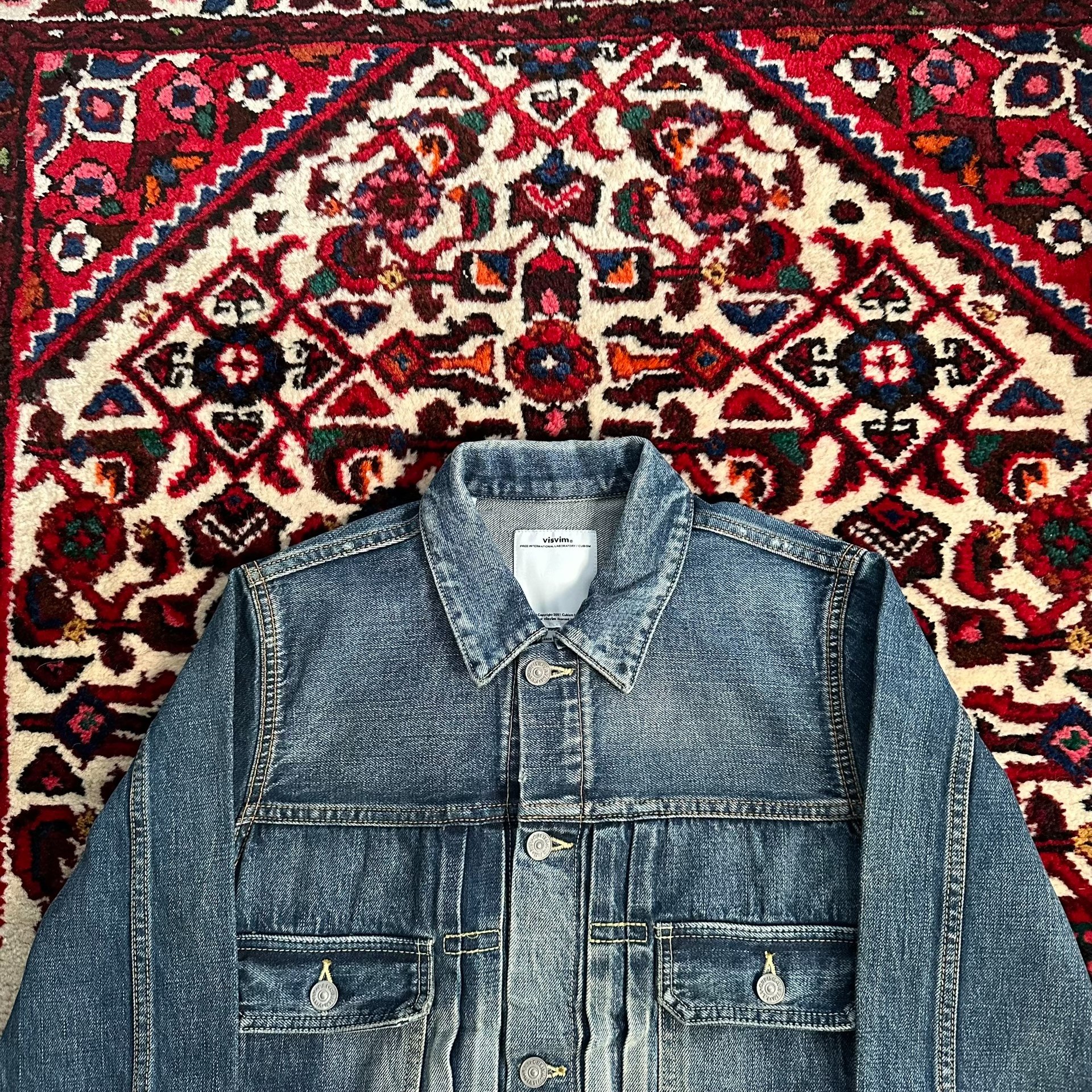 visvim 11aw 101 Yellow Clay Denim Jacket — back