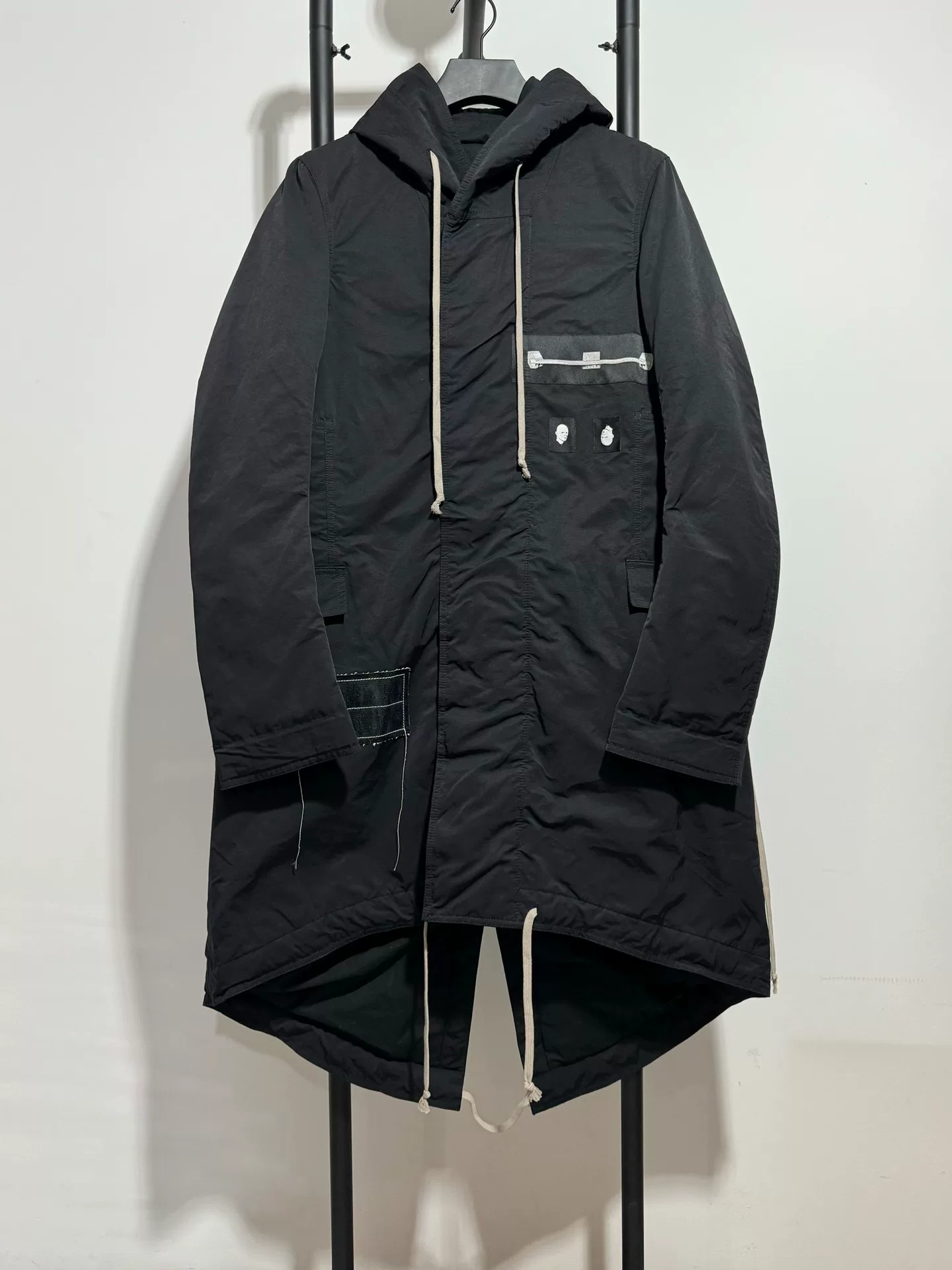 Rick Owens Fishtail Hooded Coat