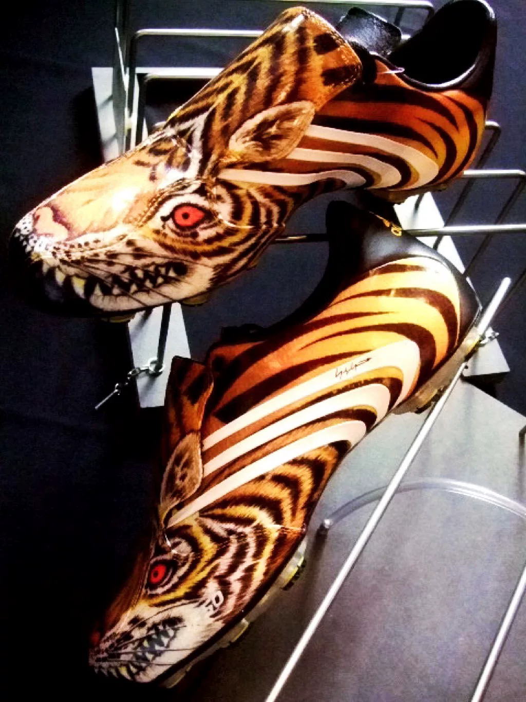 Yohji Yamamoto Tiger-Patterned Leather Wallet — front