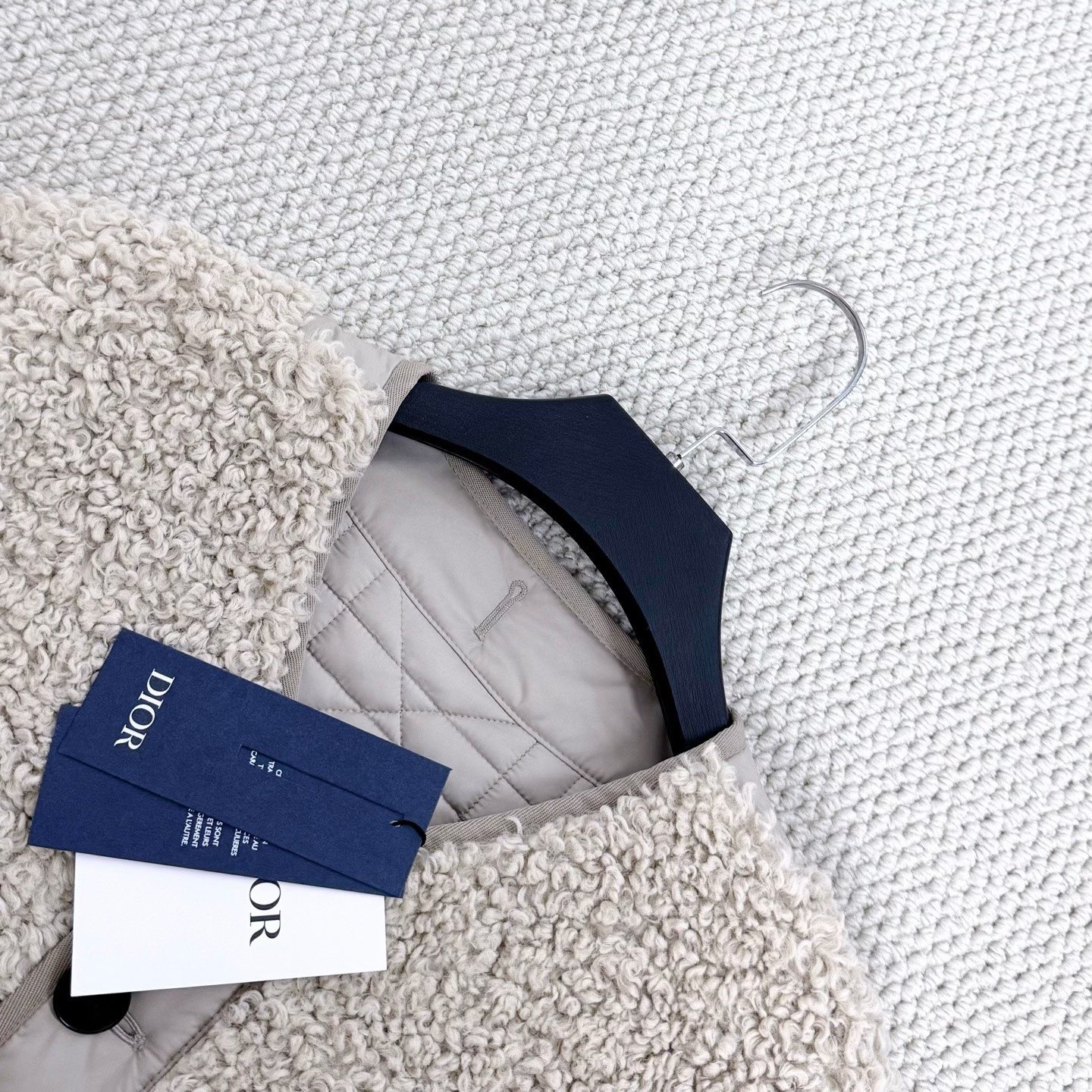Dior Reversible Cannage Teddy Cotton Coat — back