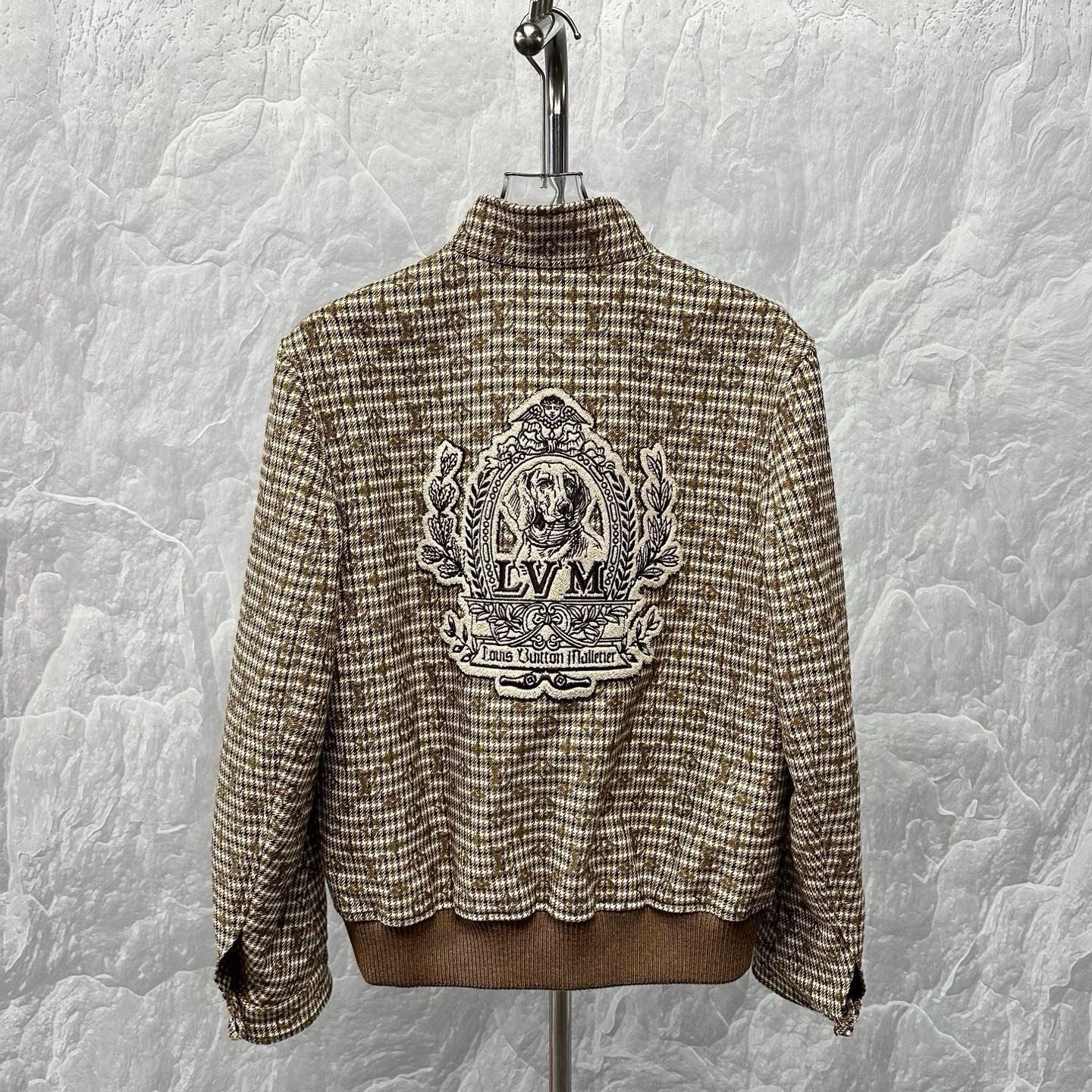 Louis Vuitton Houndstooth Wool Jacket — label