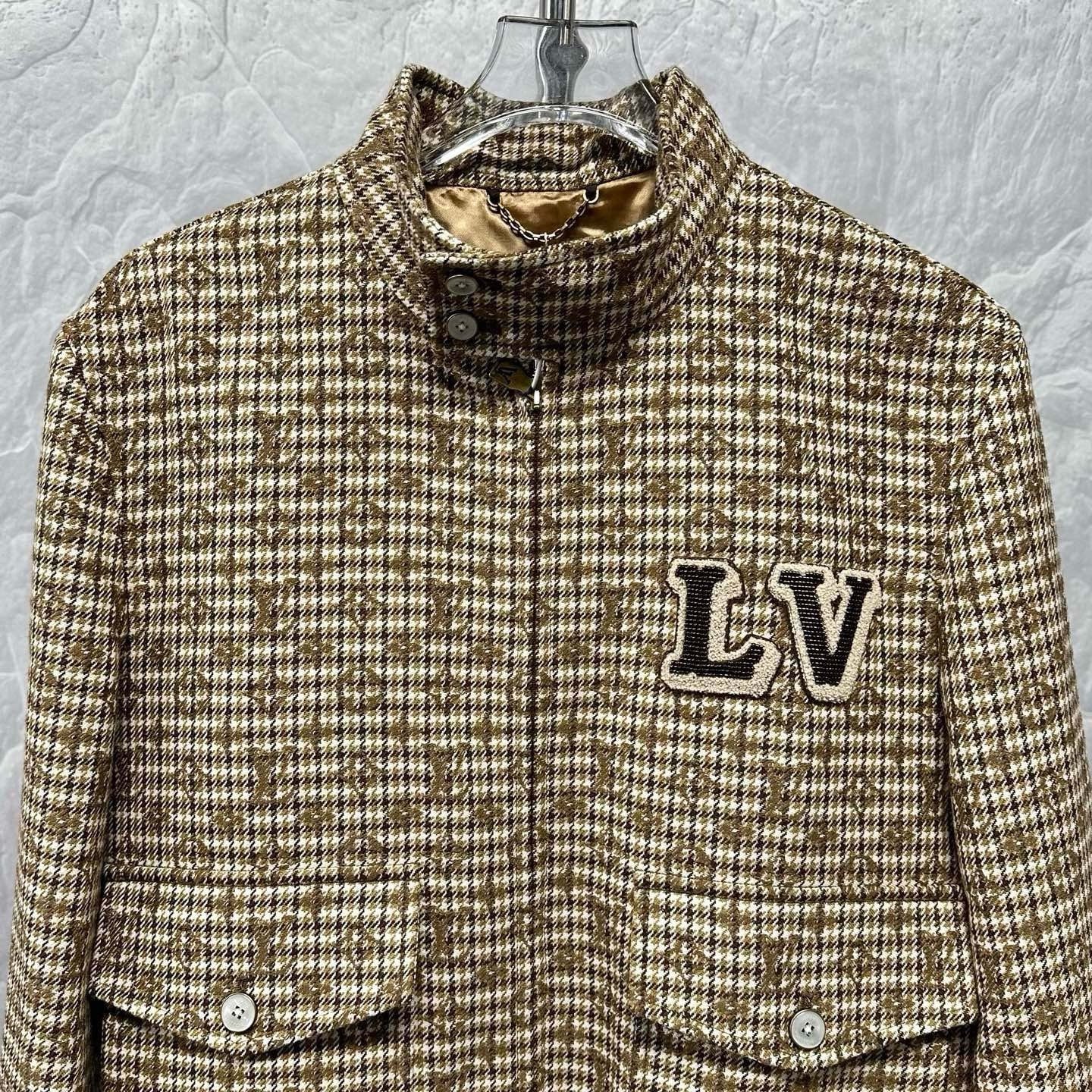Louis Vuitton Houndstooth Wool Jacket — detail