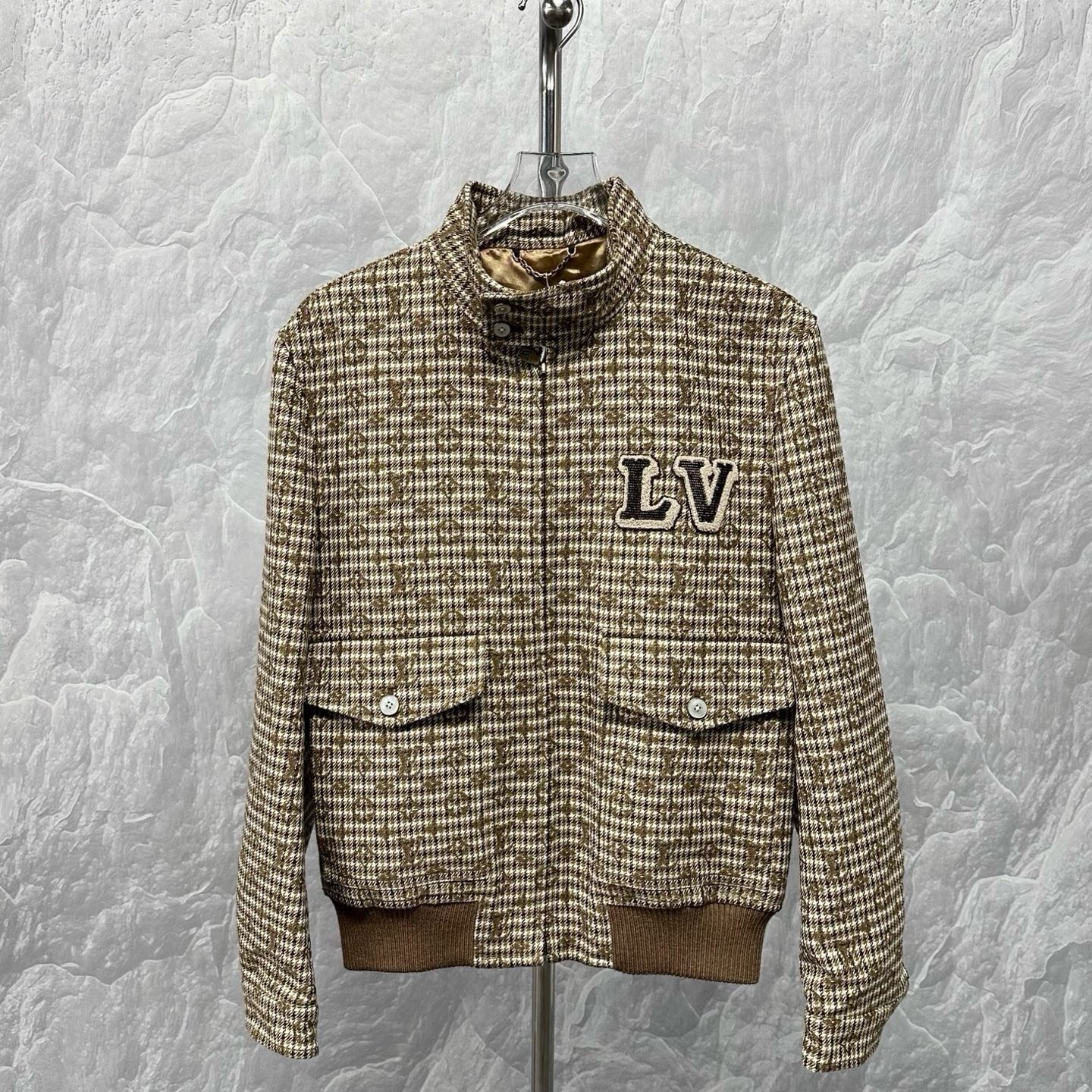 Louis Vuitton Houndstooth Wool Jacket — front
