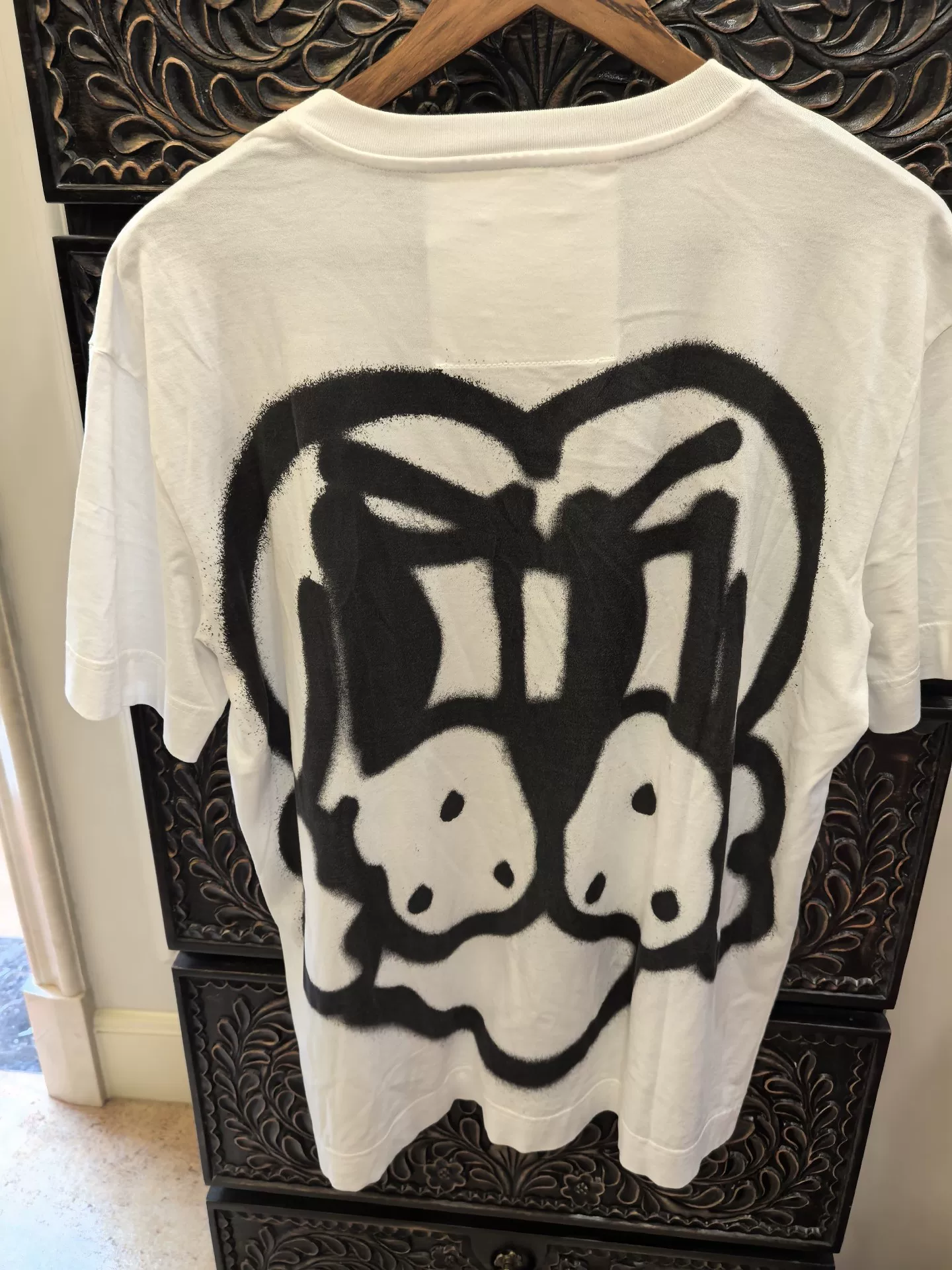Givenchy White Short-Sleeve Tiger Print T-shirt — front