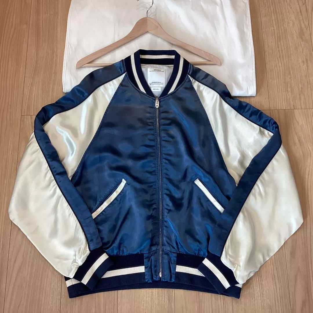 visvim DOUGLAS JKT Blue White Varsity