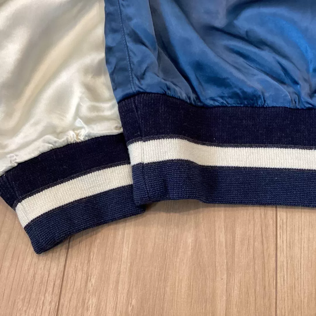 visvim DOUGLAS JKT Blue White Varsity — back