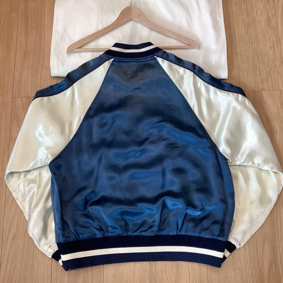 visvim DOUGLAS JKT Blue White Varsity — front