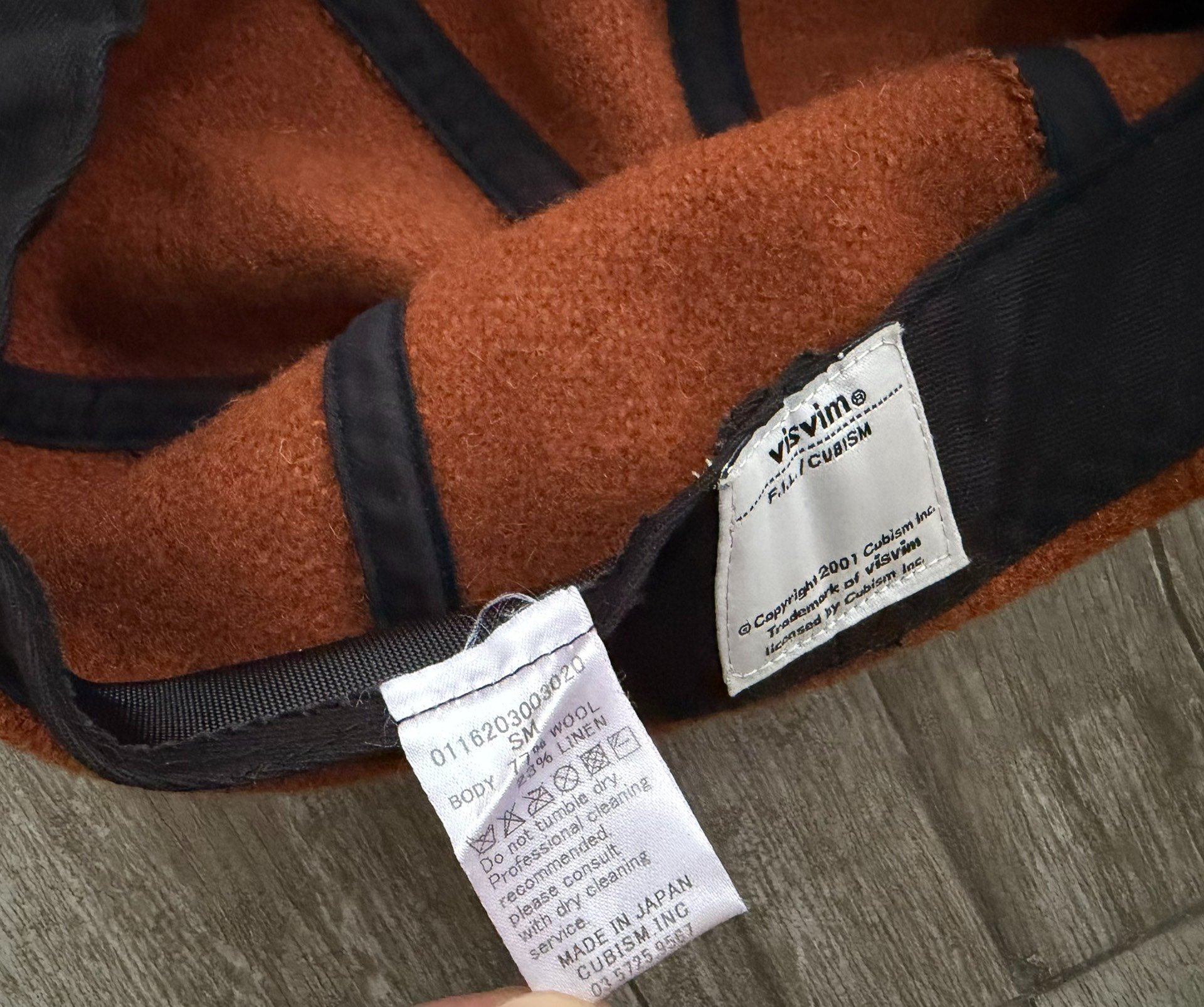 VISVIM HONUS CAP V Wool Blend — back