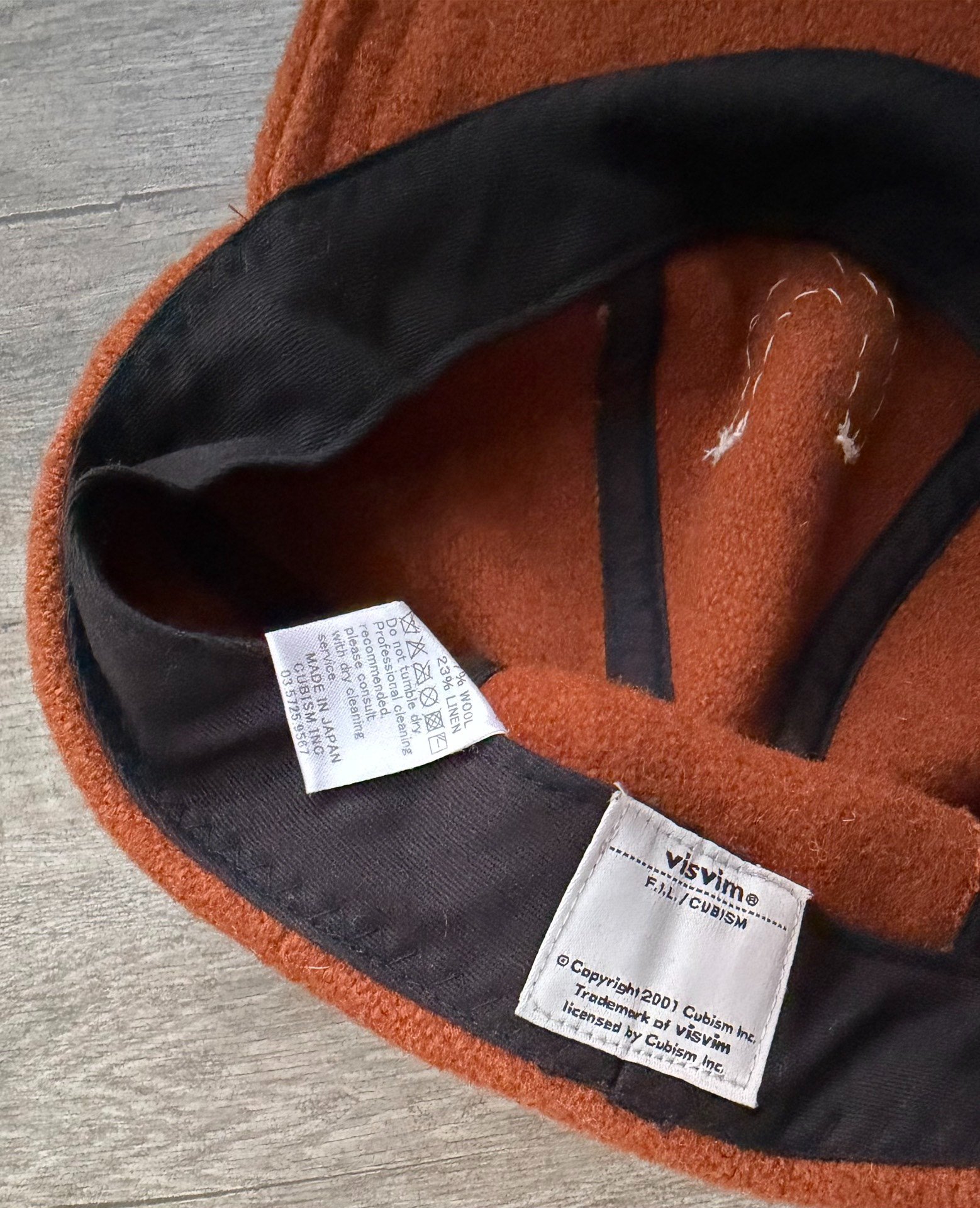 VISVIM HONUS CAP V Wool Blend — detail