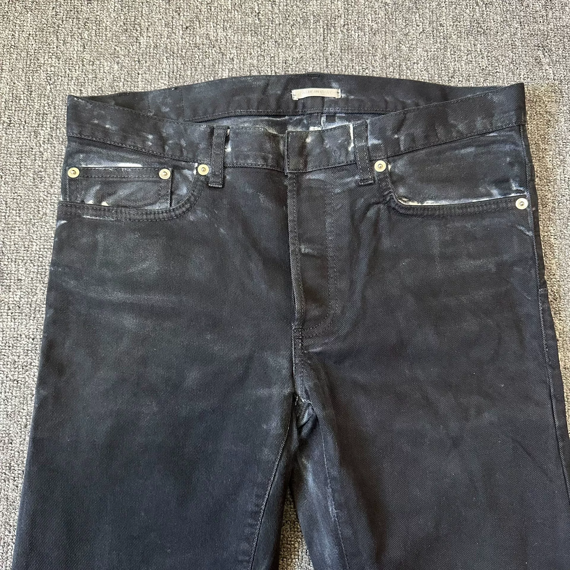 Dior Homme Paint Splatter Jeans — front