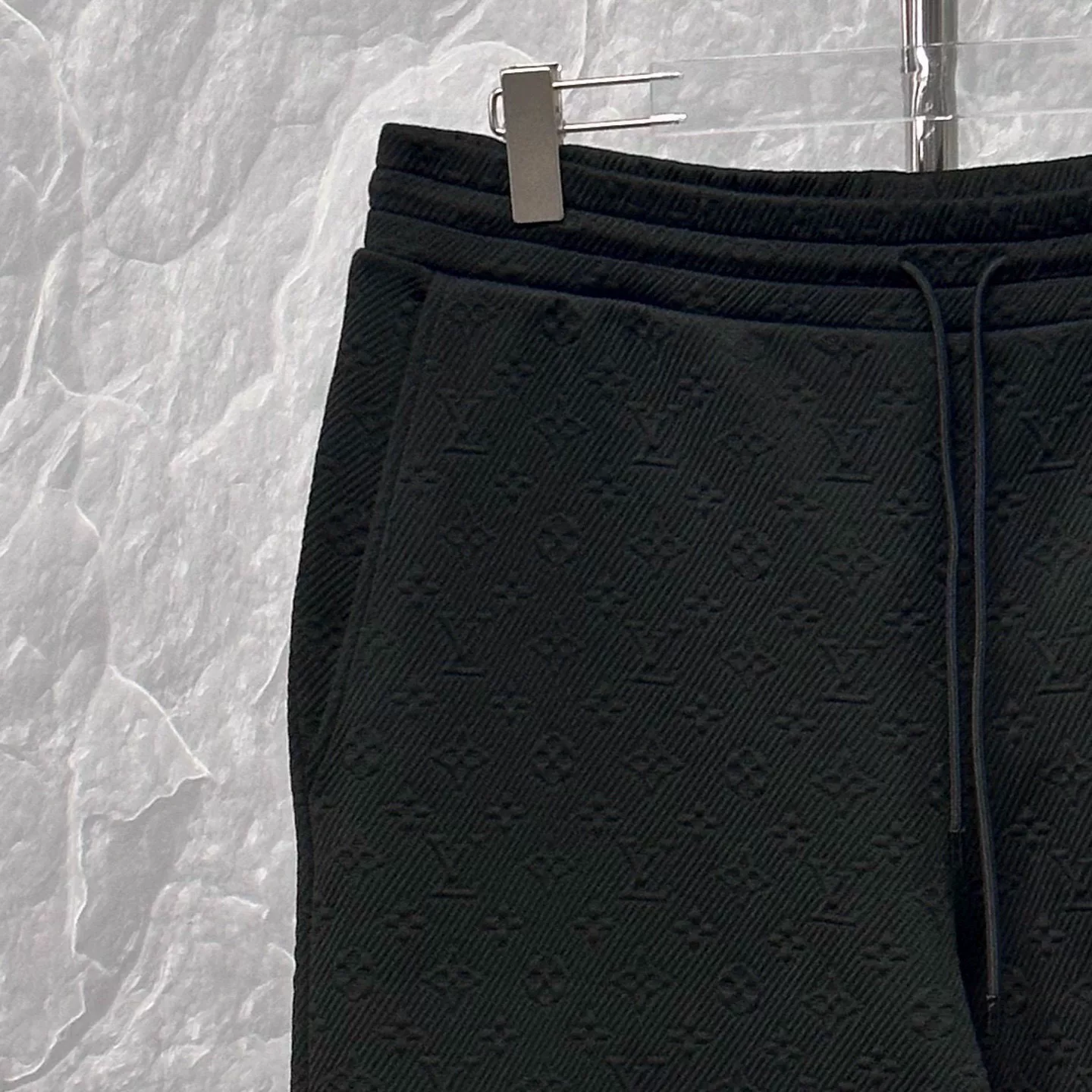 Louis Vuitton Black Embossed L Pants — detail