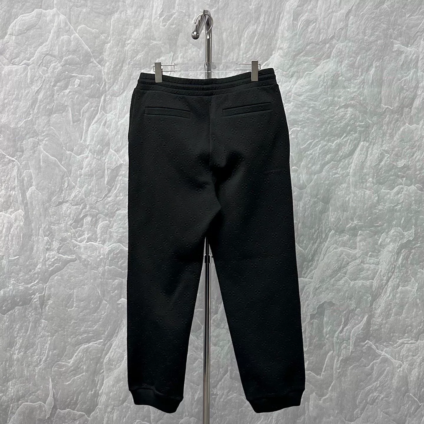 Louis Vuitton Black Embossed L Pants — back